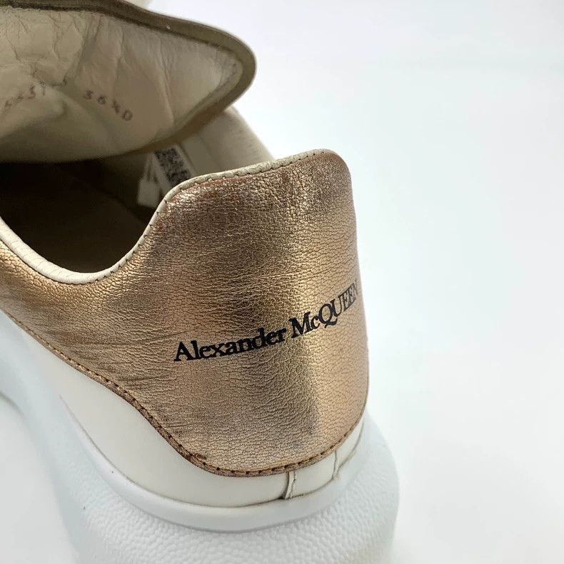 Alexander McQueen Alexander McQueen White thick-soled lace-up casual sports shoes, size 36.5 Size US 6 / IT 36 - 8 Thumbnail