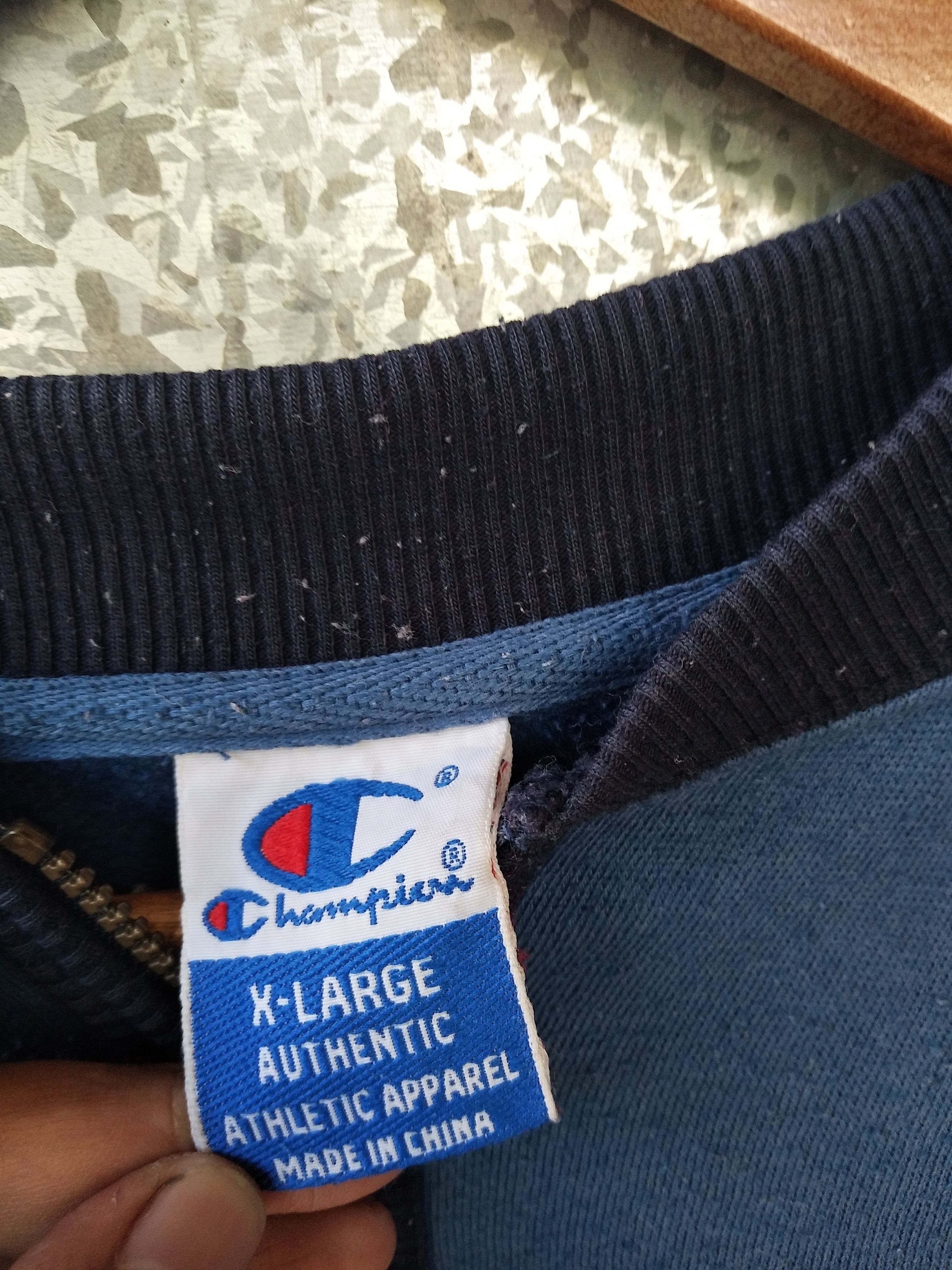Champion Vintage CHAMPION sweatshirt half zipper big logo Size US XL / EU 56 / 4 - 3 Thumbnail