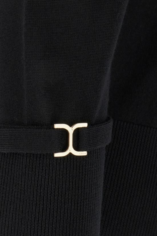Chloe CHLOE Women Sweater CHC24SMP11661 001 BLACK Size L / US 10 / IT 46 - 3 Thumbnail