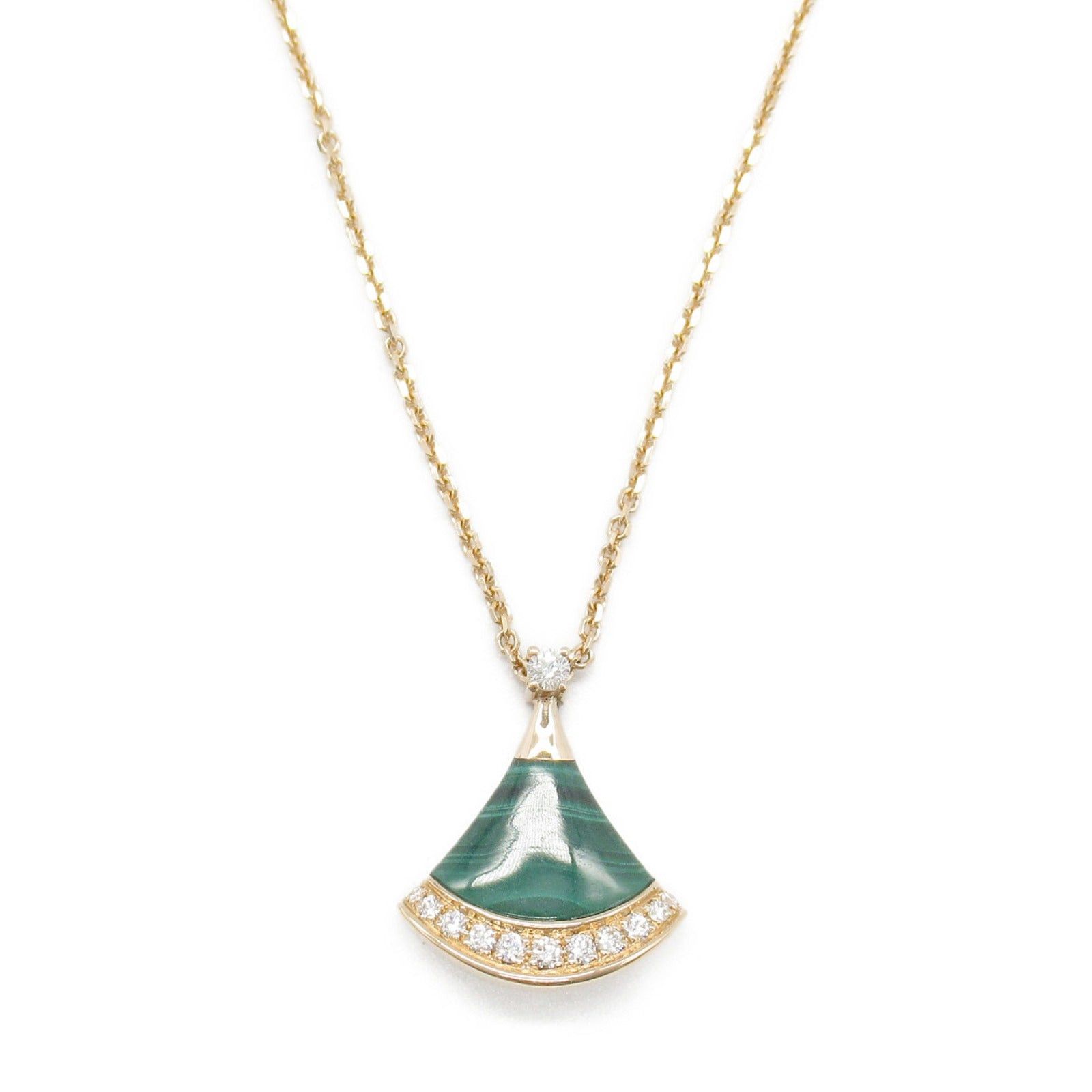 Bvlgari Bvlgari Diva Dream Malachite Diamond Necklace K18Pg (Pink Gold) Green Clear Size ONE SIZE - 2 Thumbnail