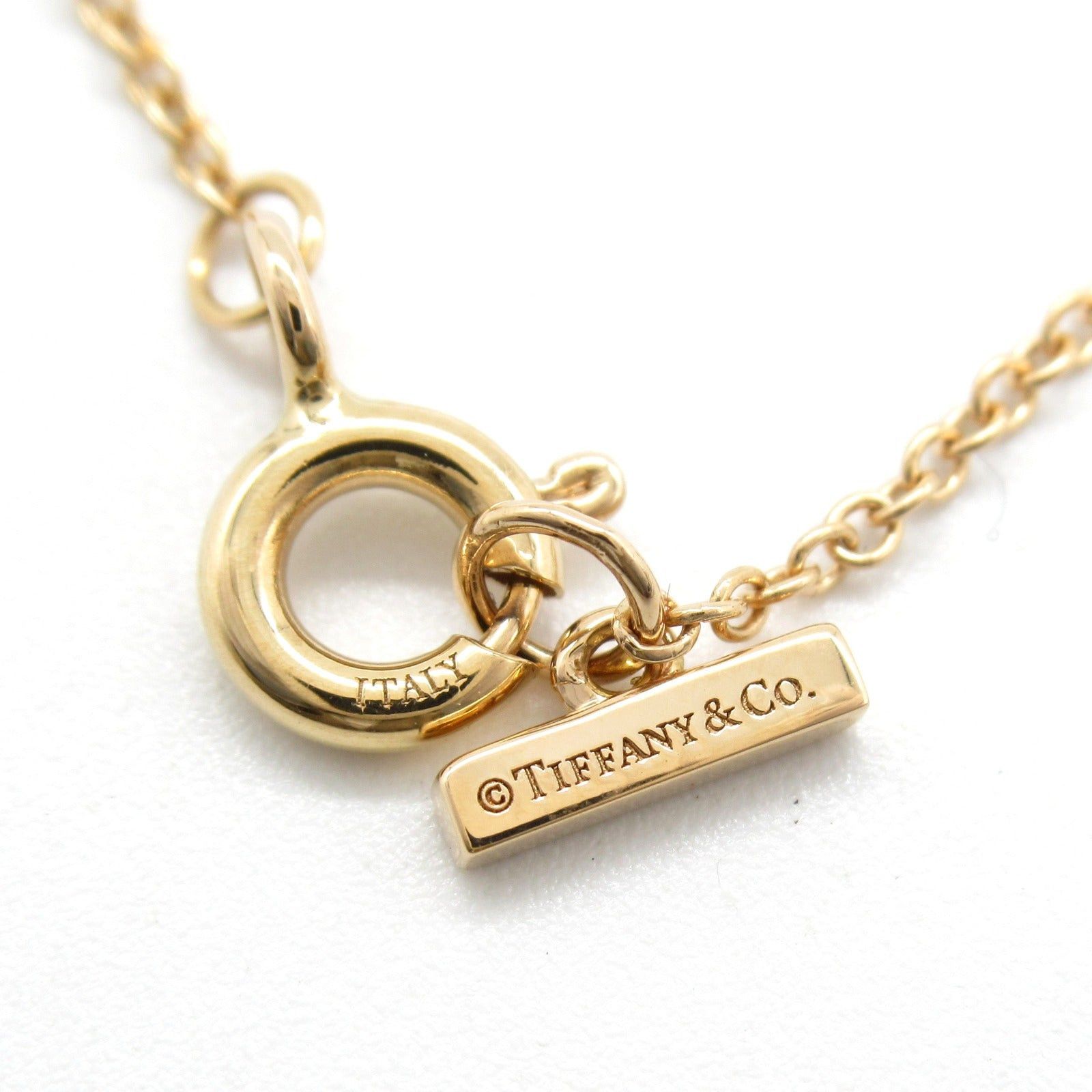 Tiffany & Co. Tiffany Co T Two Circle Shell Diamond Necklace K18Pg (Pink Gold) Clear White Size ONE SIZE - 4 Thumbnail