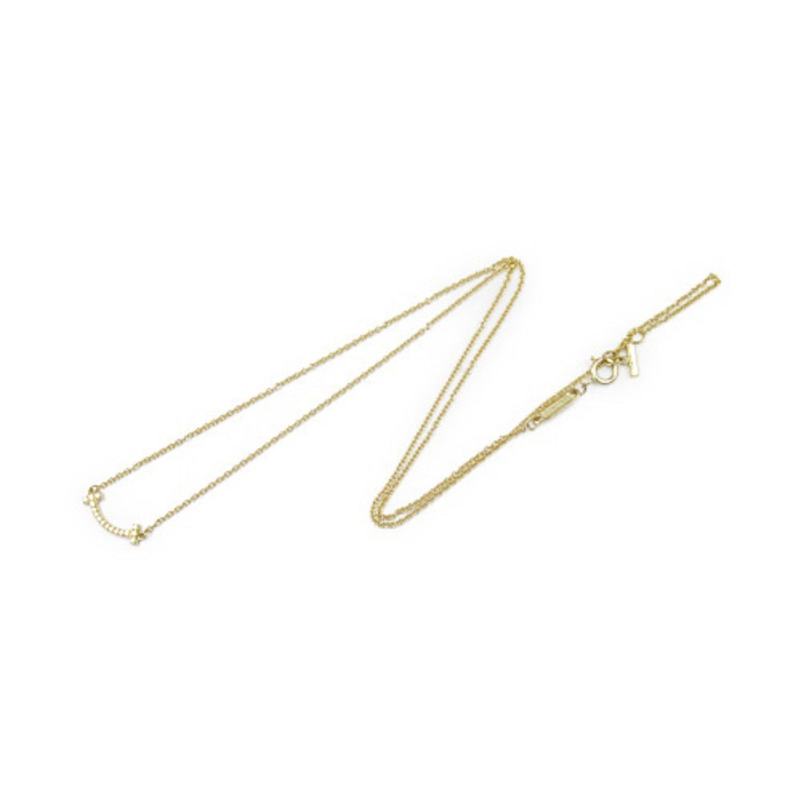 Tiffany & Co. Tiffany Co T-Smile Mini Diamond Necklace K18 (Yellow Gold) Clear Size ONE SIZE - 3 Thumbnail