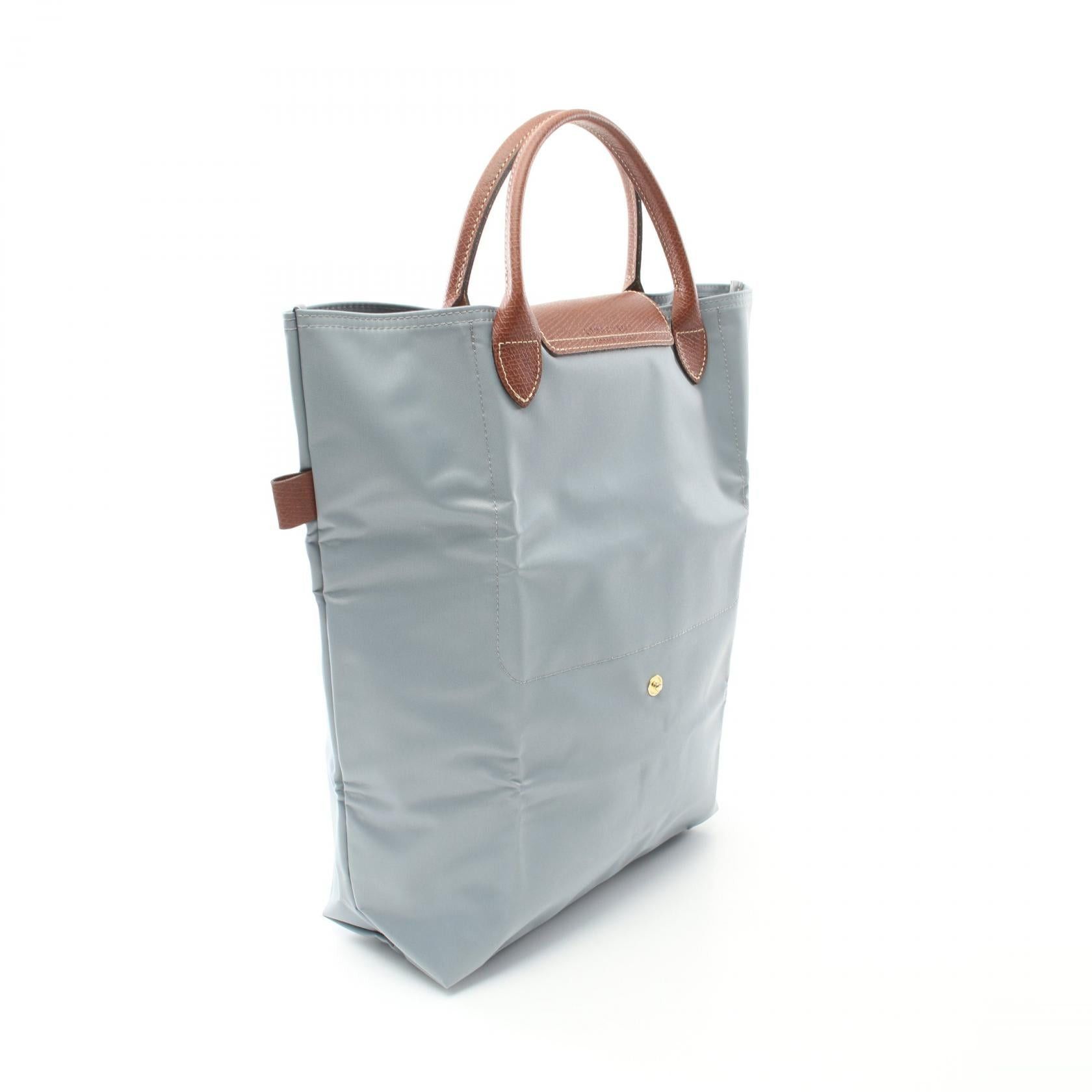Longchamp Longchamp Le Preage Original M Shopping Bag Handbag Tote Nylon Leather Blue Brown Size ONE SIZE - 2 Thumbnail