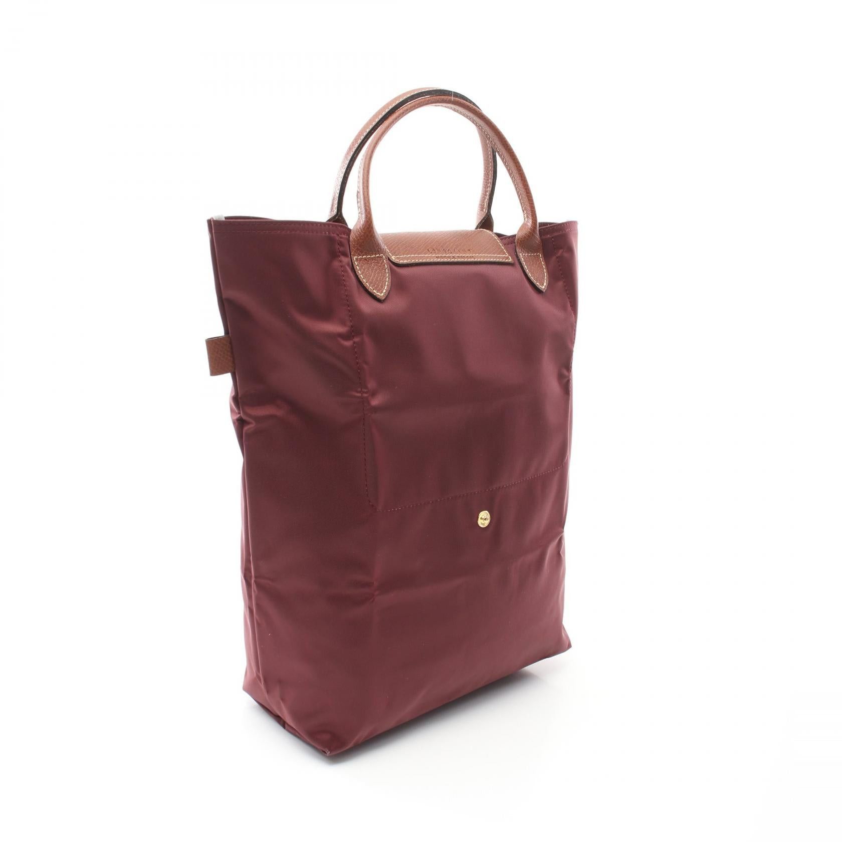 Longchamp Longchamp Le Preage Original M Shopping Bag Handbag Tote Nylon Leather Bordeaux Brown Size ONE SIZE - 2 Thumbnail