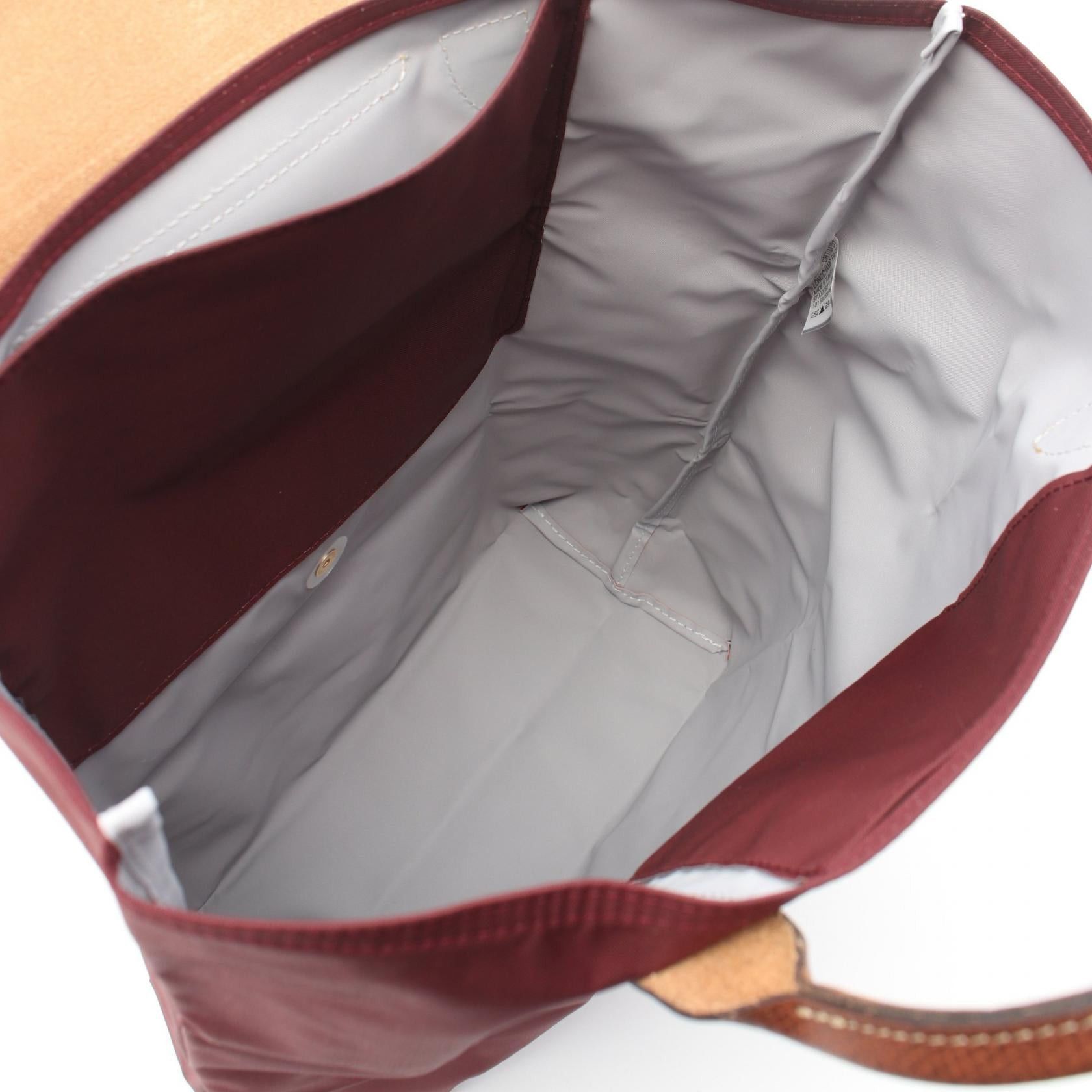 Longchamp Longchamp Le Preage Original M Shopping Bag Handbag Tote Nylon Leather Bordeaux Brown Size ONE SIZE - 3 Thumbnail