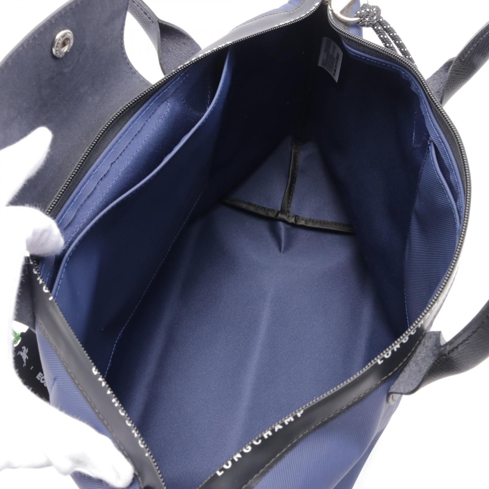 Longchamp Longchamp Le Preage Energy L Handbag Tote Bag Nylon Leather Navy Black Size ONE SIZE - 3 Thumbnail