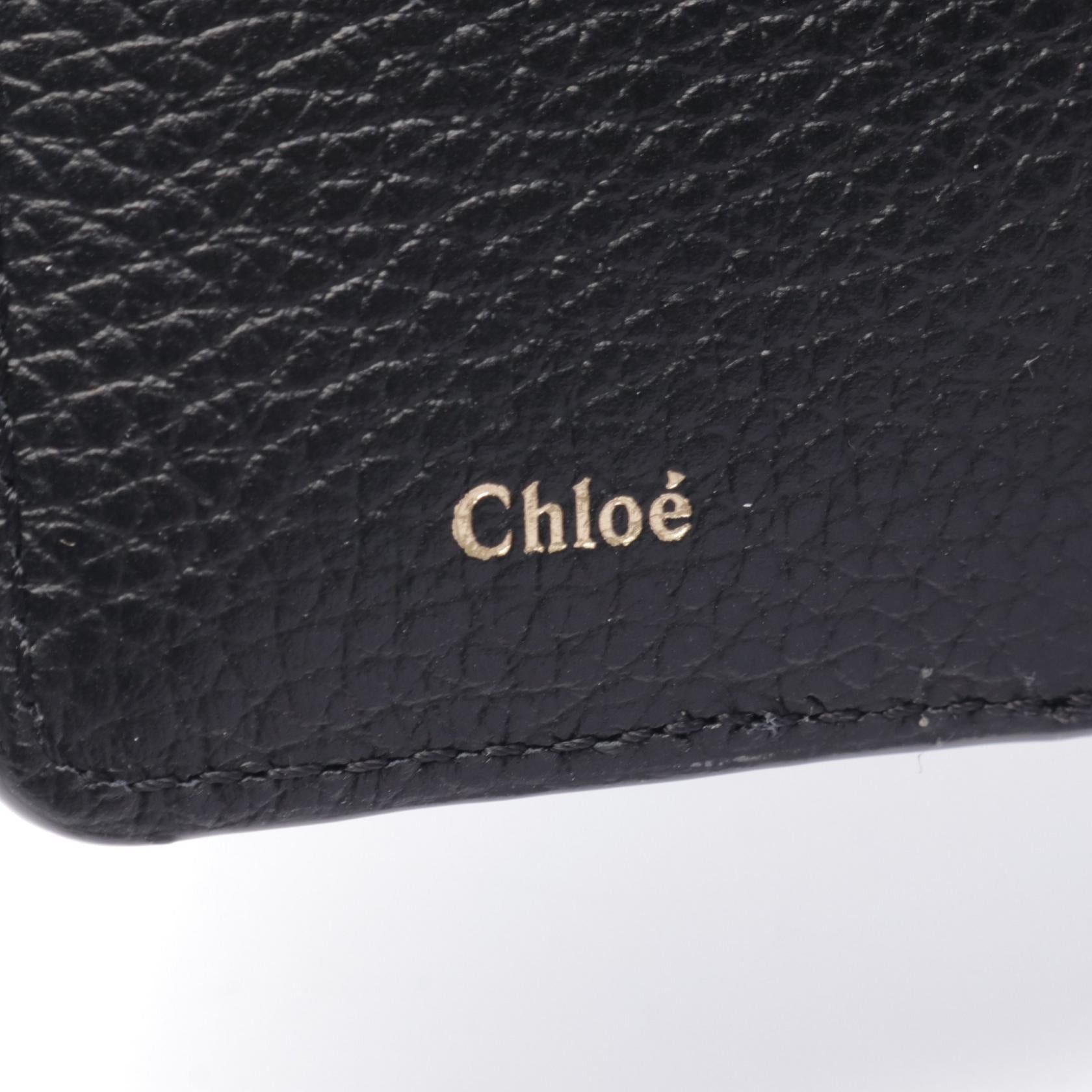 Chloe Chloe Marcie Small Trifold Wallet Leather Black Size ONE SIZE - 4 Thumbnail