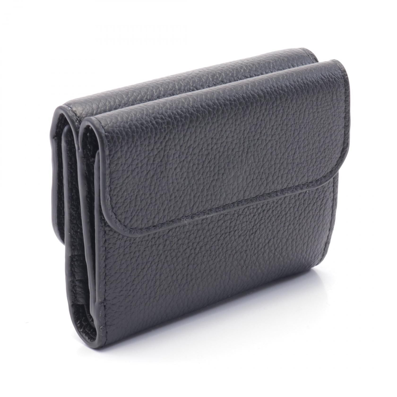 Chloe Chloe Marcie Small Trifold Wallet Leather Black Size ONE SIZE - 2 Thumbnail