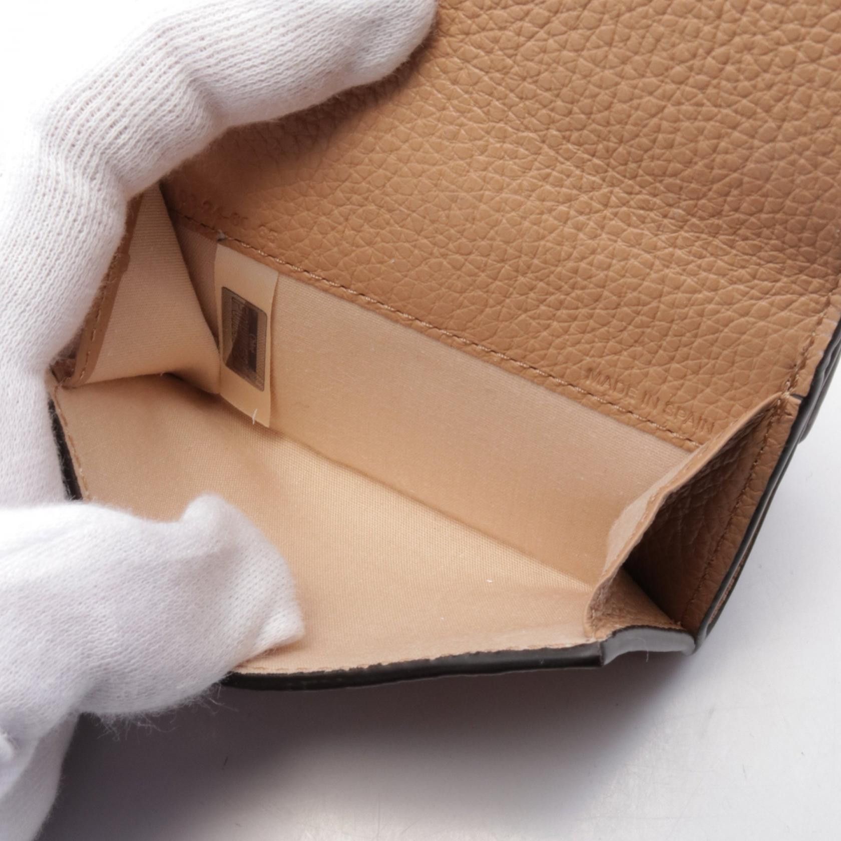 Chloe Chloe Alphabet Trifold Wallet Leather Brown Size ONE SIZE - 4 Thumbnail