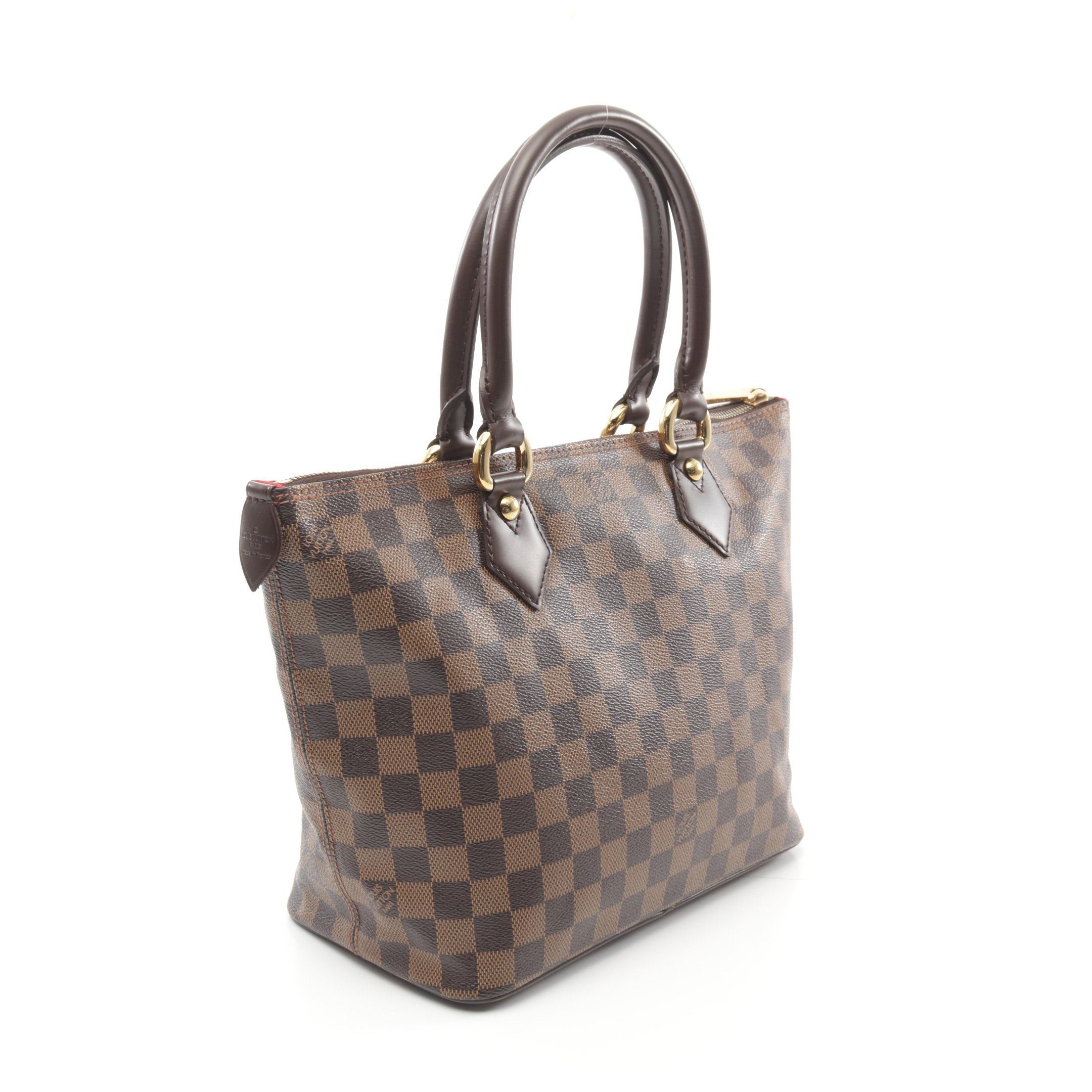 Louis Vuitton Louis Vuitton Saleya Pm Damier Ebene Handbag Tote Bag Leather Brown Size ONE SIZE - 2 Thumbnail