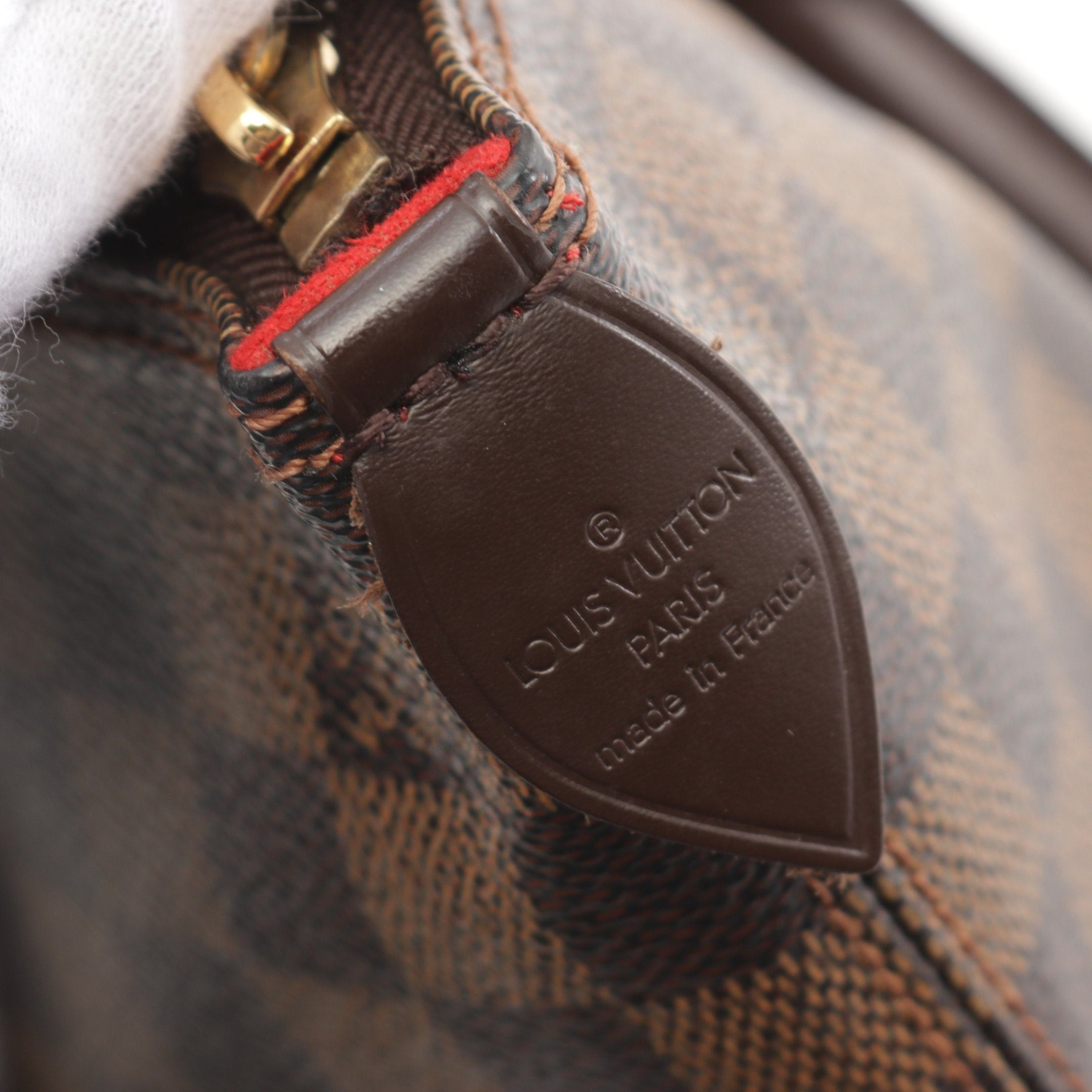 Louis Vuitton Louis Vuitton Saleya Pm Damier Ebene Handbag Tote Bag Leather Brown Size ONE SIZE - 4 Thumbnail