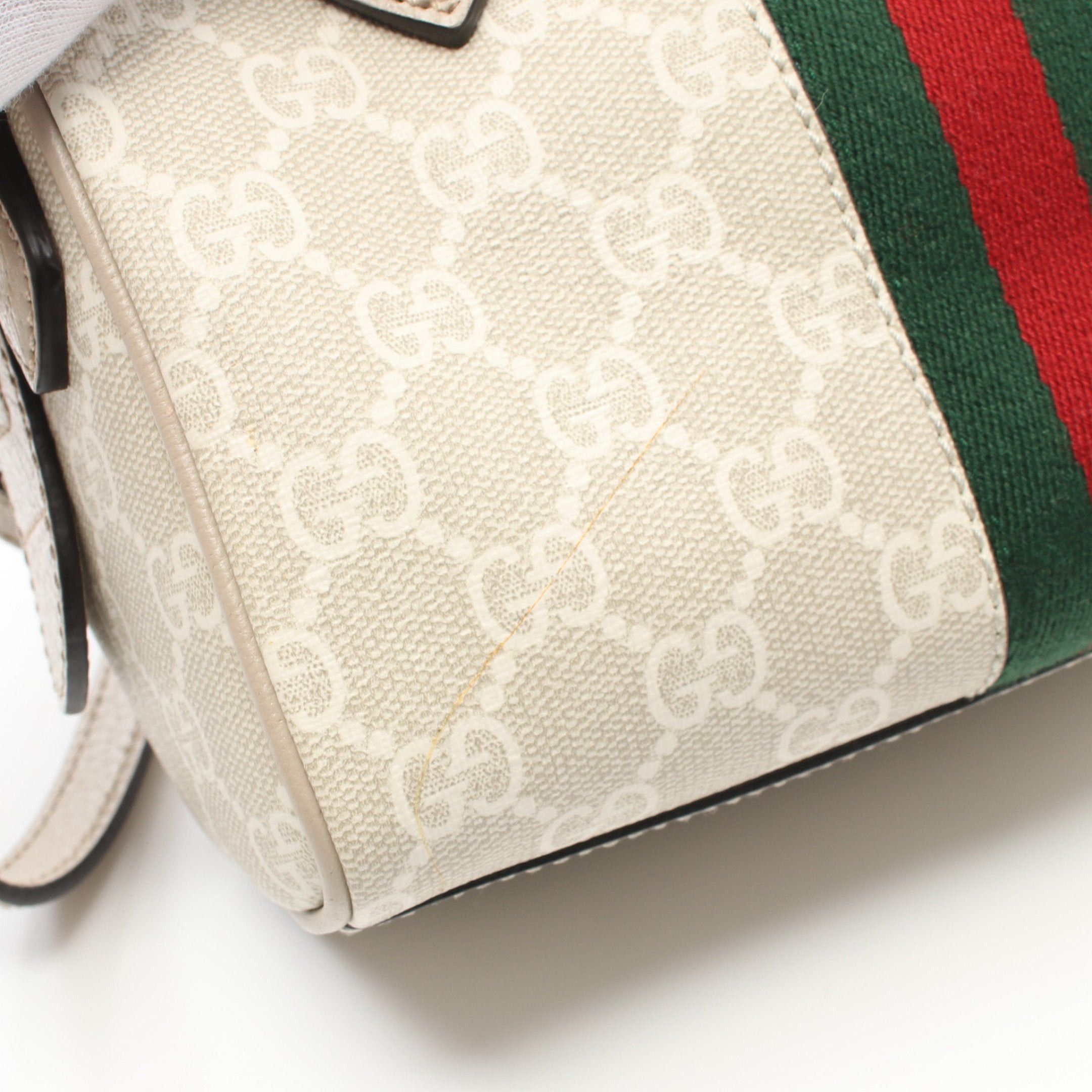 Gucci Gucci Ophidia Mini Top Handle Bag Sherry Line Handbag Leather Beige Size ONE SIZE - 5 Thumbnail