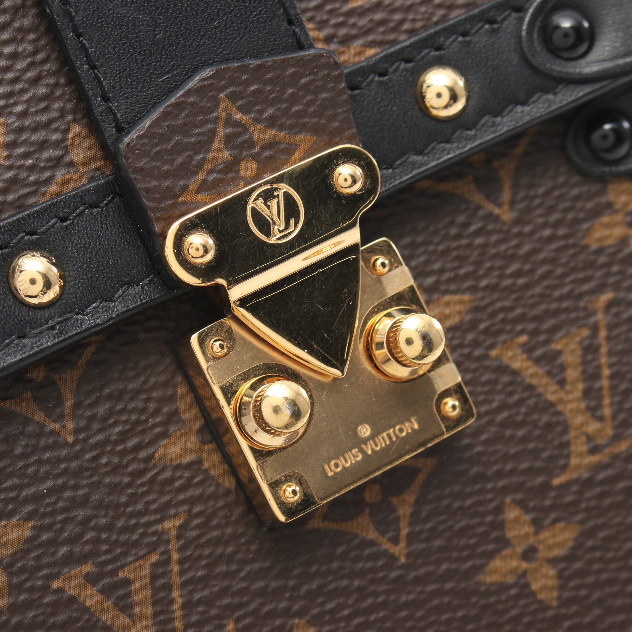 Louis Vuitton Louis Vuitton Pochette Trunk Vertical Monogram Shoulder Bag Leather Brown Black Size ONE SIZE - 8 Thumbnail
