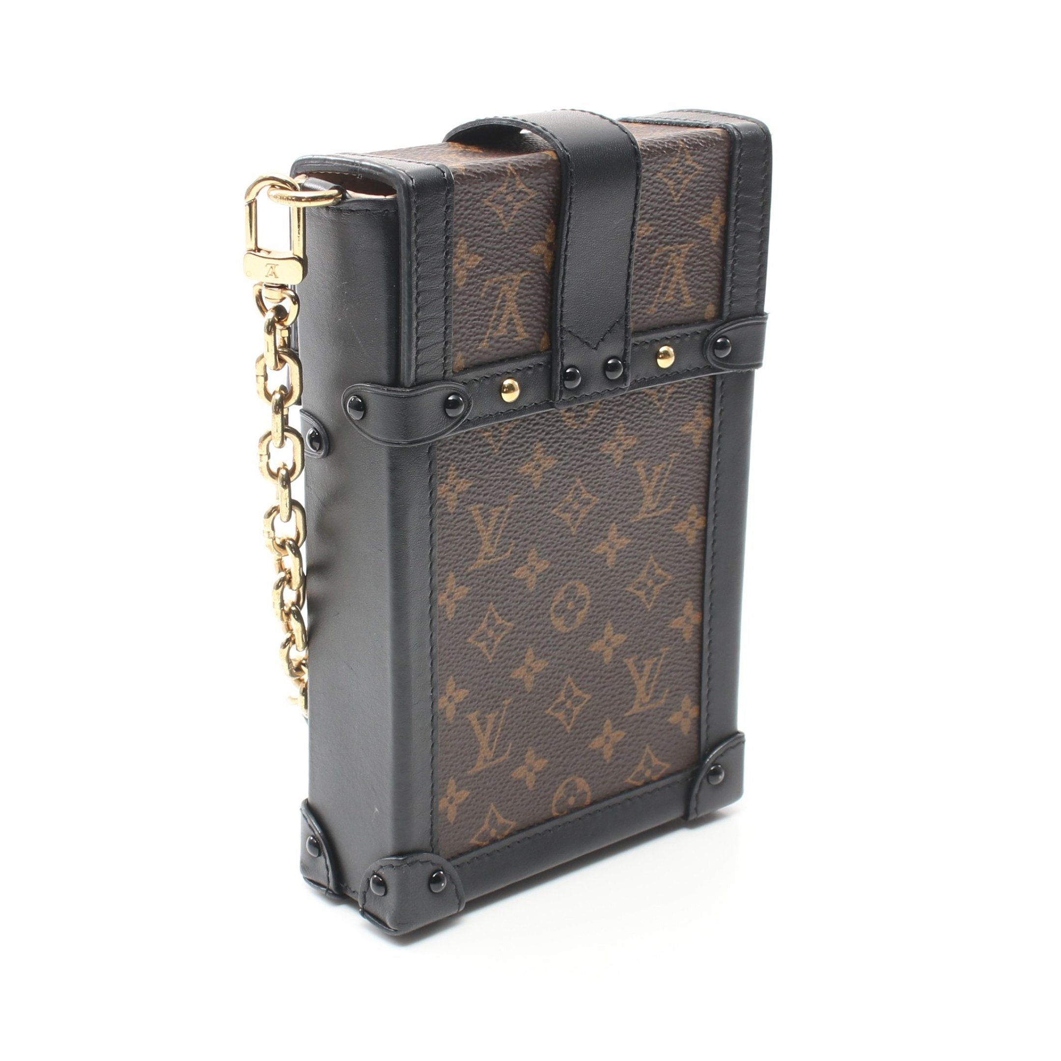 Louis Vuitton Louis Vuitton Pochette Trunk Vertical Monogram Shoulder Bag Leather Brown Black Size ONE SIZE - 2 Thumbnail