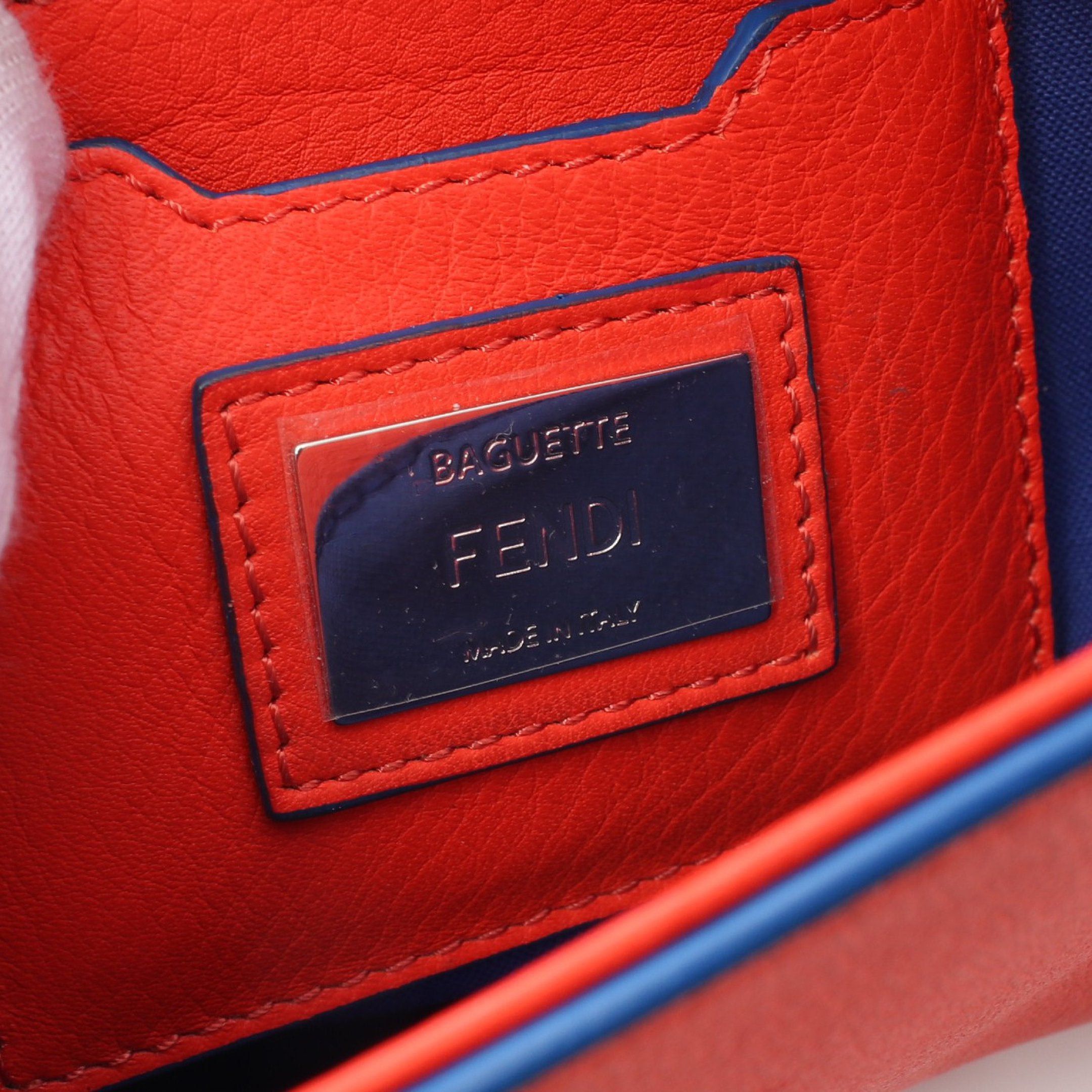 Fendi Fendi Monster Bucket Handbag Leather Orange Red Black Size ONE SIZE - 4 Thumbnail