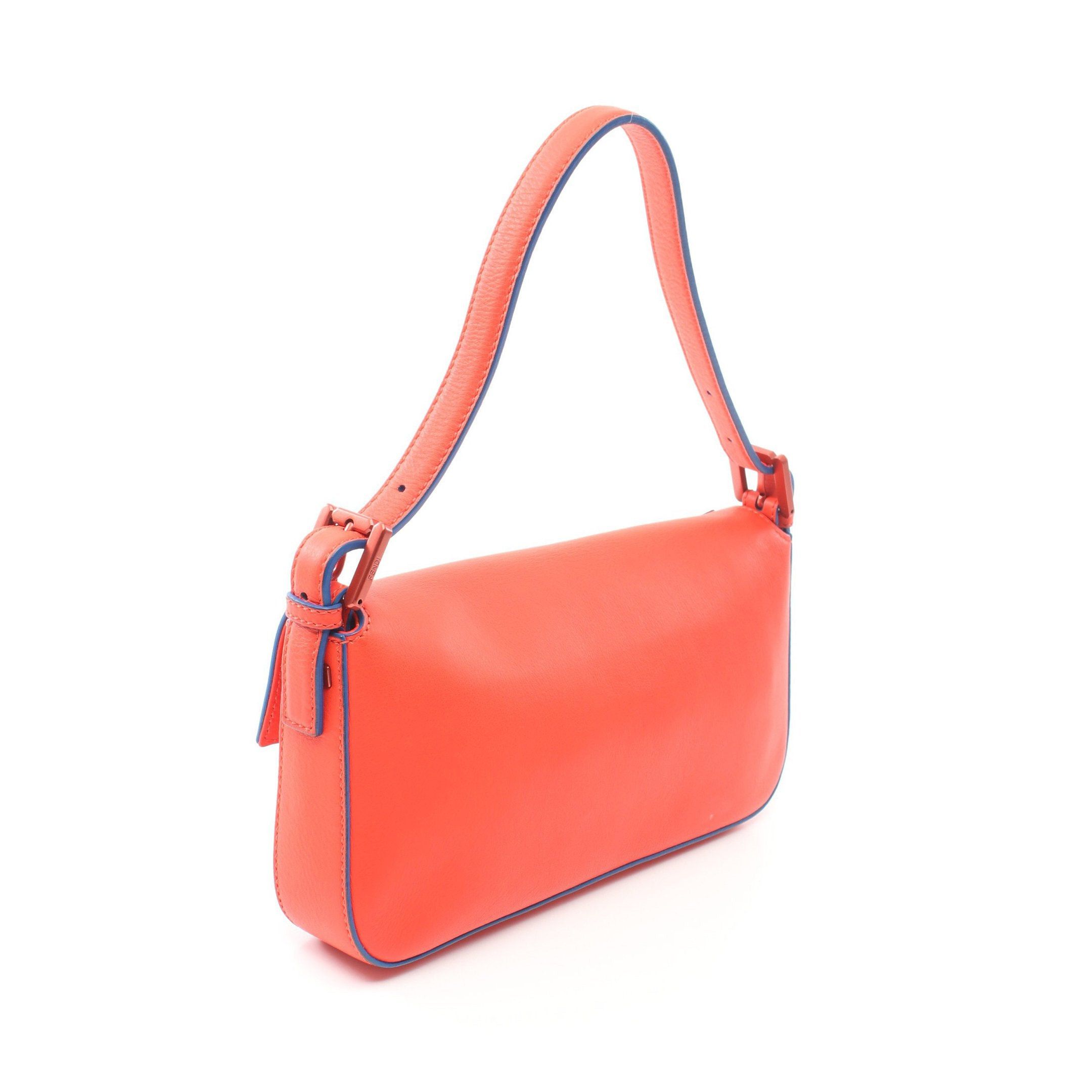 Fendi Fendi Monster Bucket Handbag Leather Orange Red Black Size ONE SIZE - 2 Thumbnail