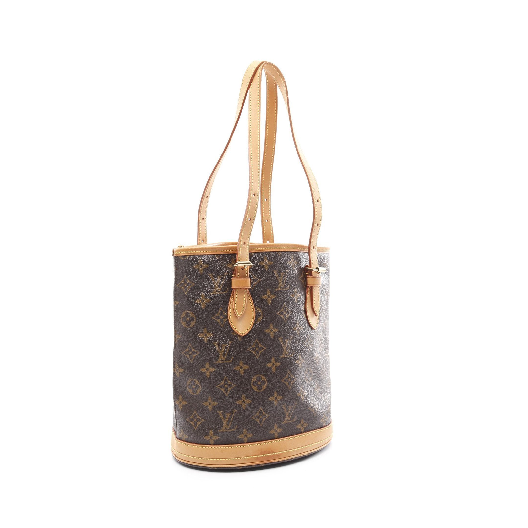 Louis Vuitton Louis Vuitton Bucket Pm Monogram Handbag Leather Brown Size ONE SIZE - 2 Thumbnail