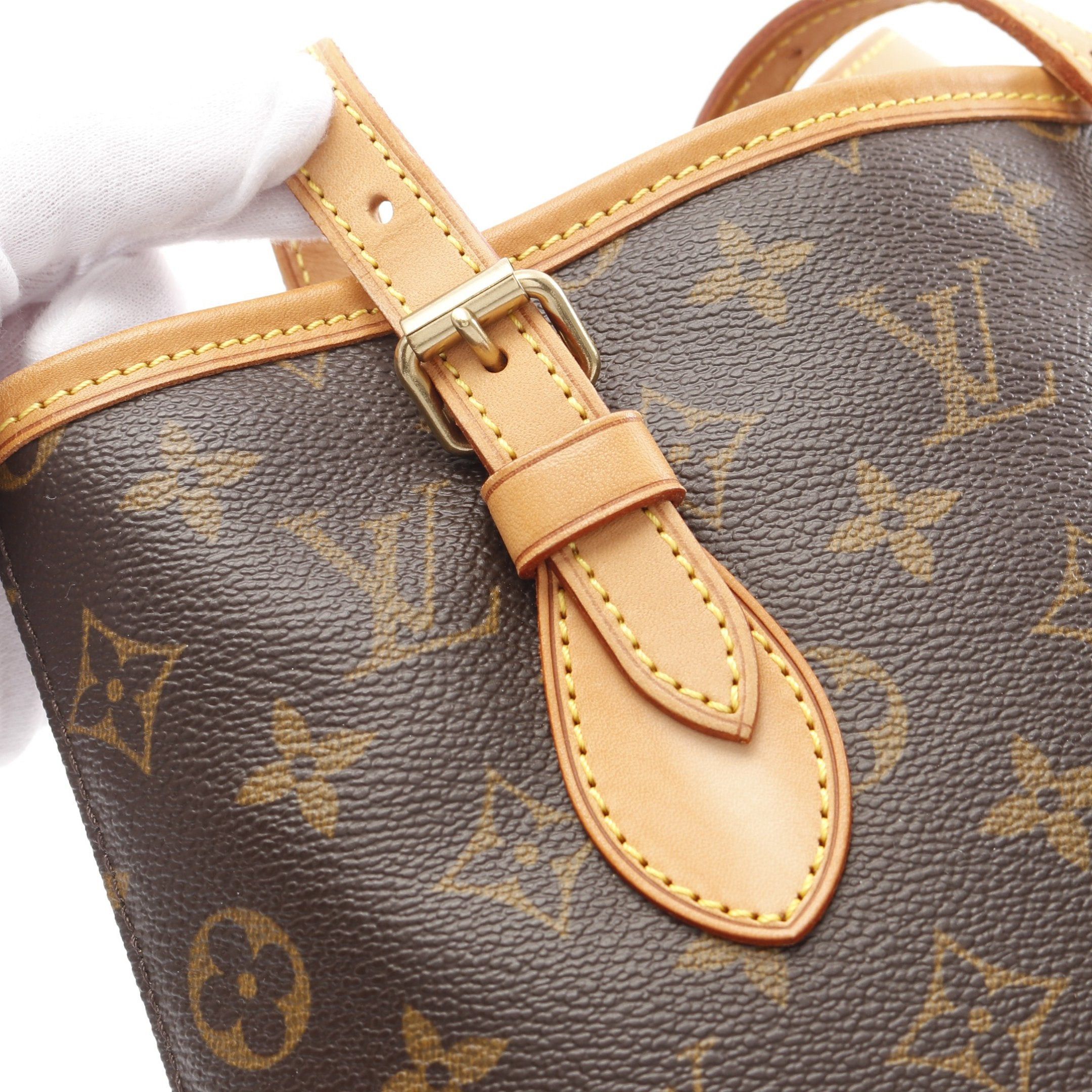 Louis Vuitton Louis Vuitton Bucket Pm Monogram Handbag Leather Brown Size ONE SIZE - 9 Thumbnail