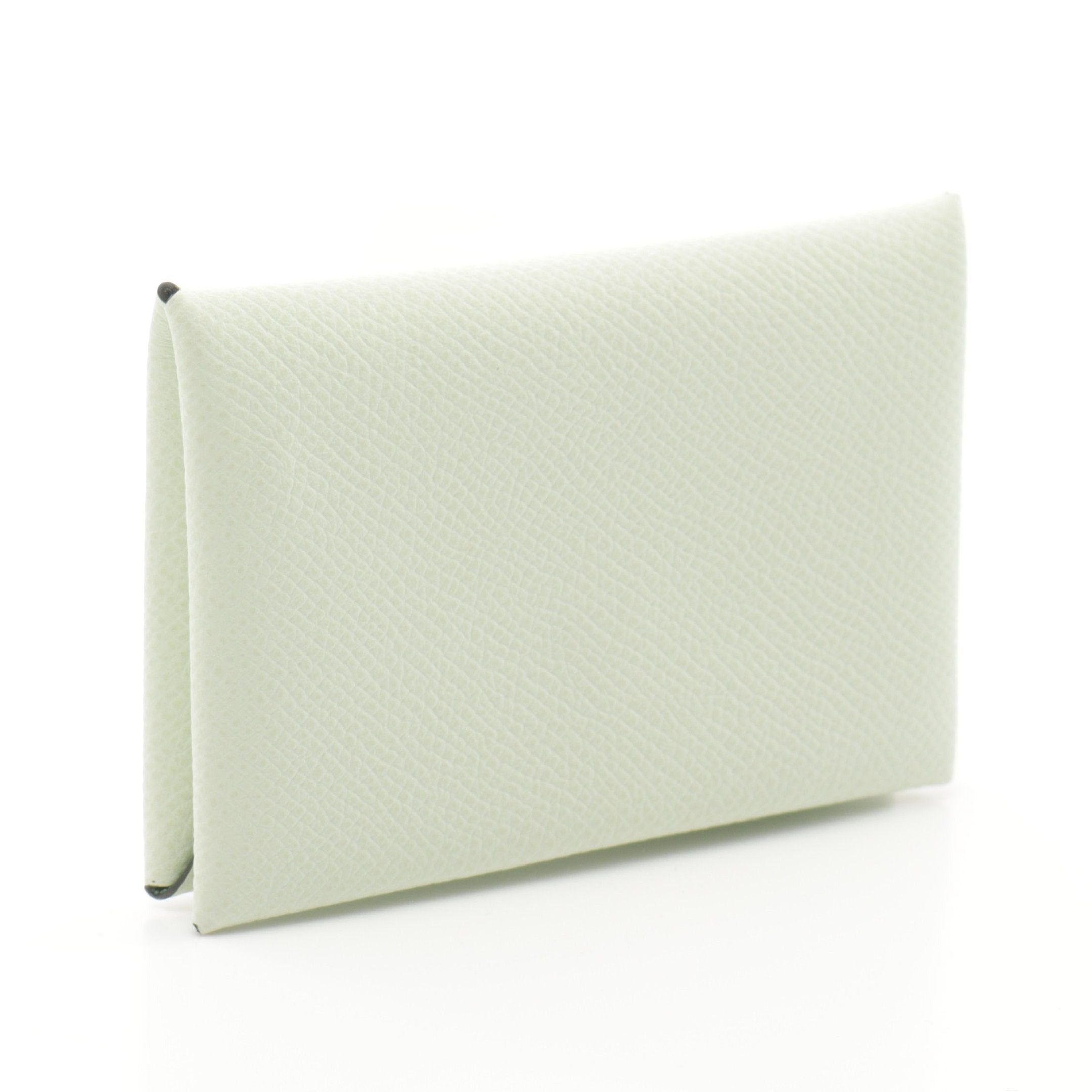Hermes Hermes Calvi Verso Vert Fizz Veil Yucca Coin Purse Veau Epsom Light Green Silver Hardware B Stamp Size ONE SIZE - 2 Thumbnail