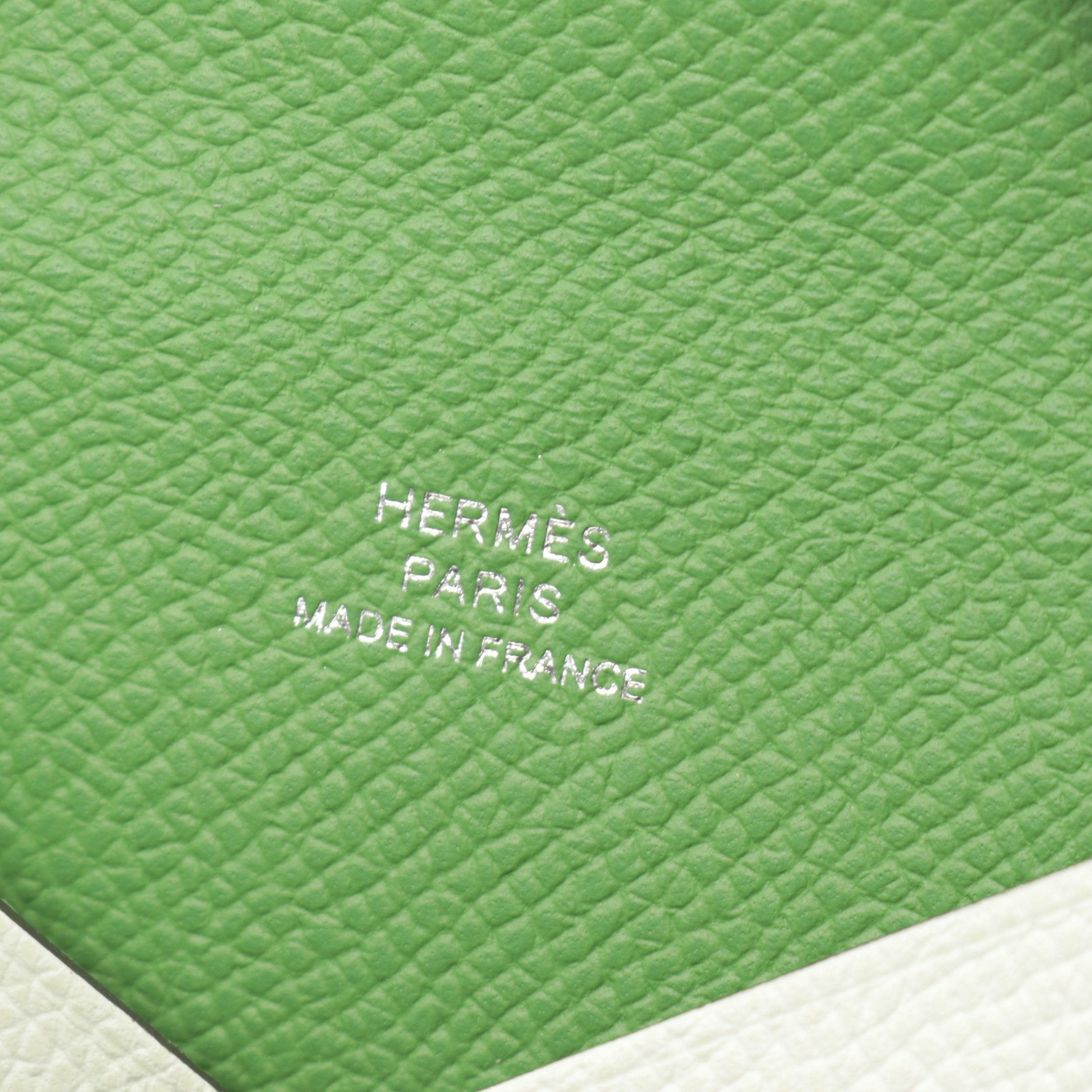Hermes Hermes Calvi Verso Vert Fizz Veil Yucca Coin Purse Veau Epsom Light Green Silver Hardware B Stamp Size ONE SIZE - 4 Thumbnail