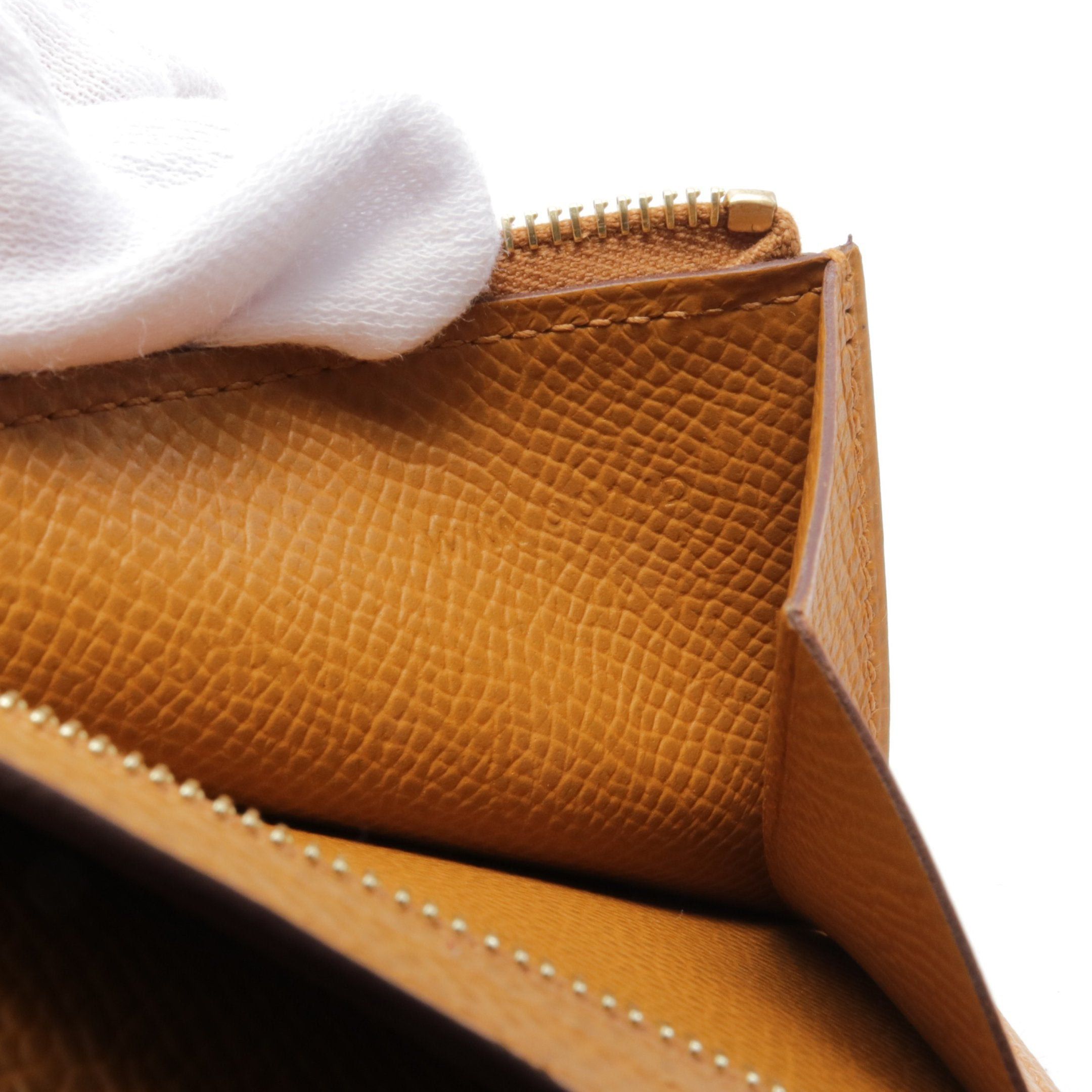 Hermes Hermes Bearn Compact Sesame Bi-Fold Wallet Veau Epsom Light Brown Gold Hardware Double Engraved Size ONE SIZE - 5 Thumbnail