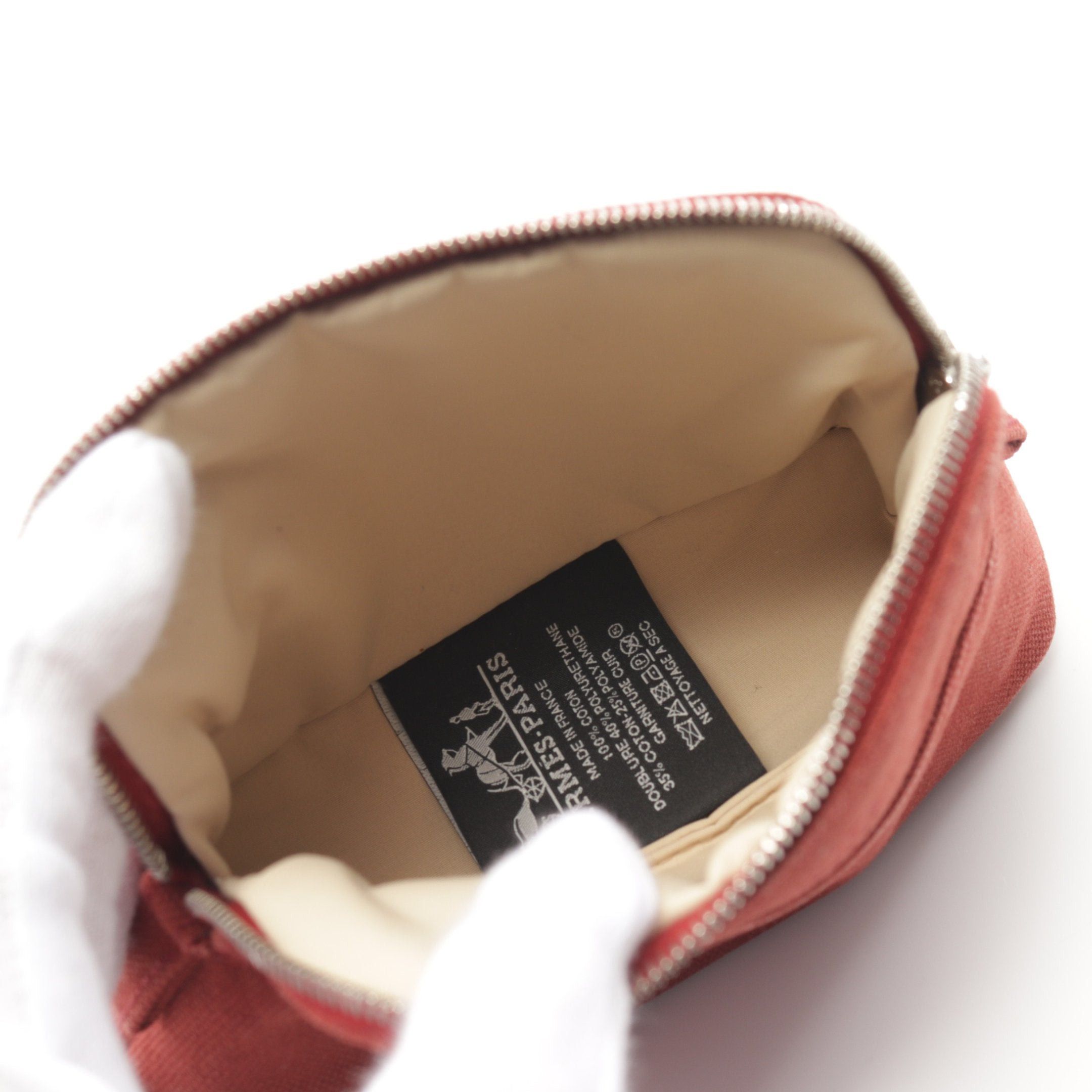 Hermes Hermes Bolide Pouch 15 Mini Canvas Bordeaux Silver Hardware Size ONE SIZE - 3 Thumbnail