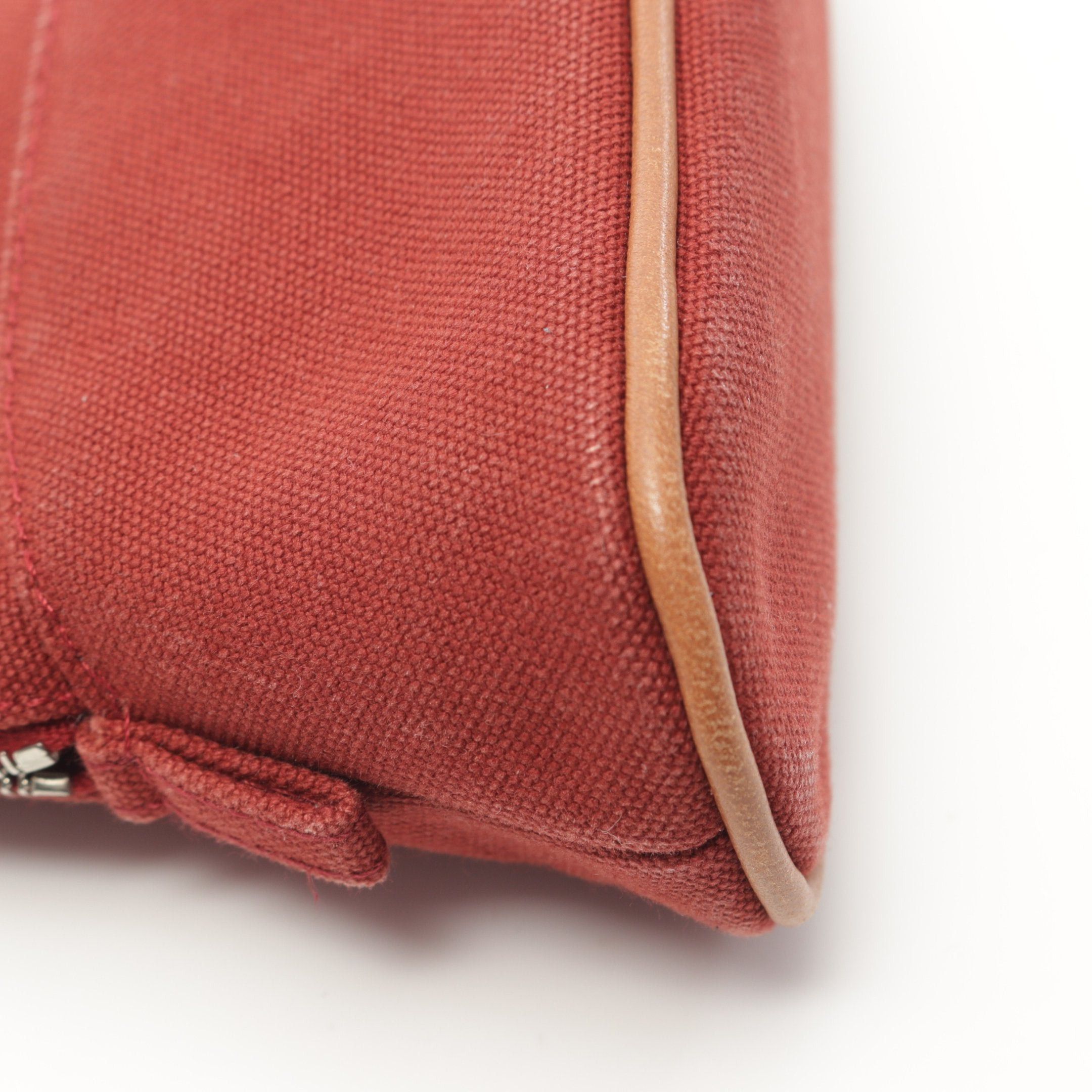 Hermes Hermes Bolide Pouch 15 Mini Canvas Bordeaux Silver Hardware Size ONE SIZE - 7 Thumbnail