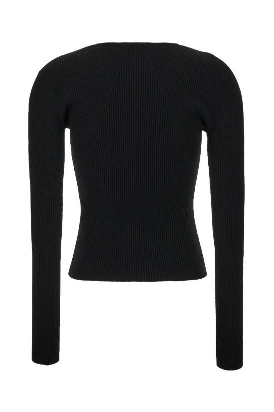 Alexander McQueen ALEXANDER MCQUEEN Women Sweater 768602Q1A65 1000 BLACK Size L / US 10 / IT 46 - 2 Thumbnail