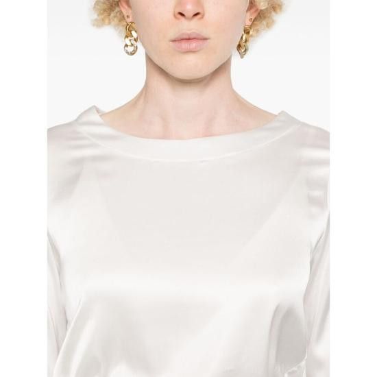 Mazzarelli MAZZARELLI Women Blouses B150 20 ANGI B WHITE Size L / US 10 / IT 46 - 5 Thumbnail