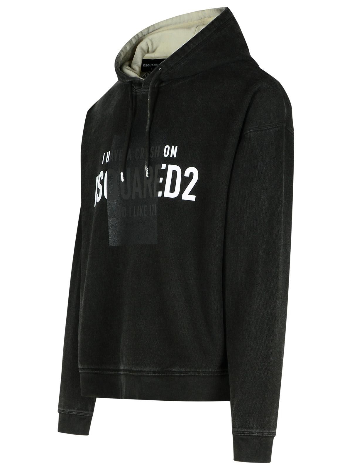 Dsquared2 DSQUARED2 Black Cotton Sweatshirt Size US M / EU 48-50 / 2 - 2 Thumbnail