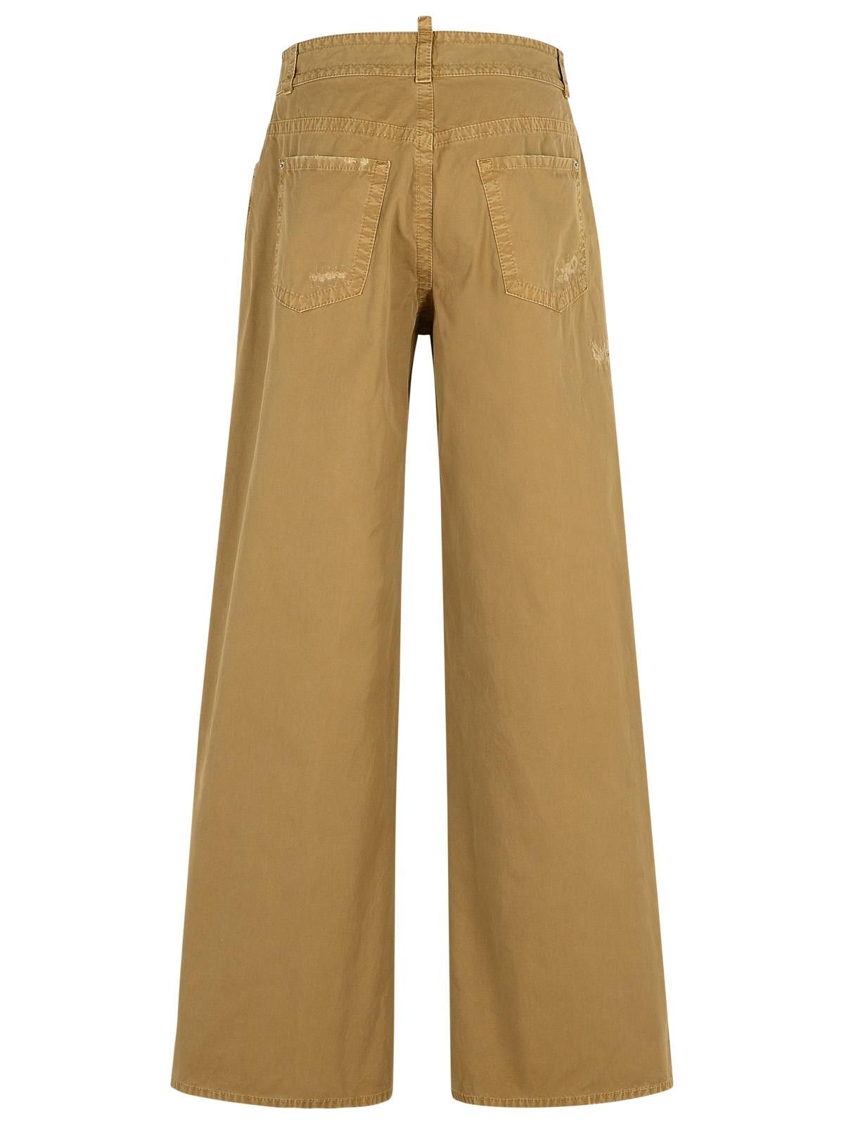 Dsquared2 DSQUARED2 '9 To 5' Beige Cotton Pants Size 25" / US 0 / IT 36 - 3 Thumbnail