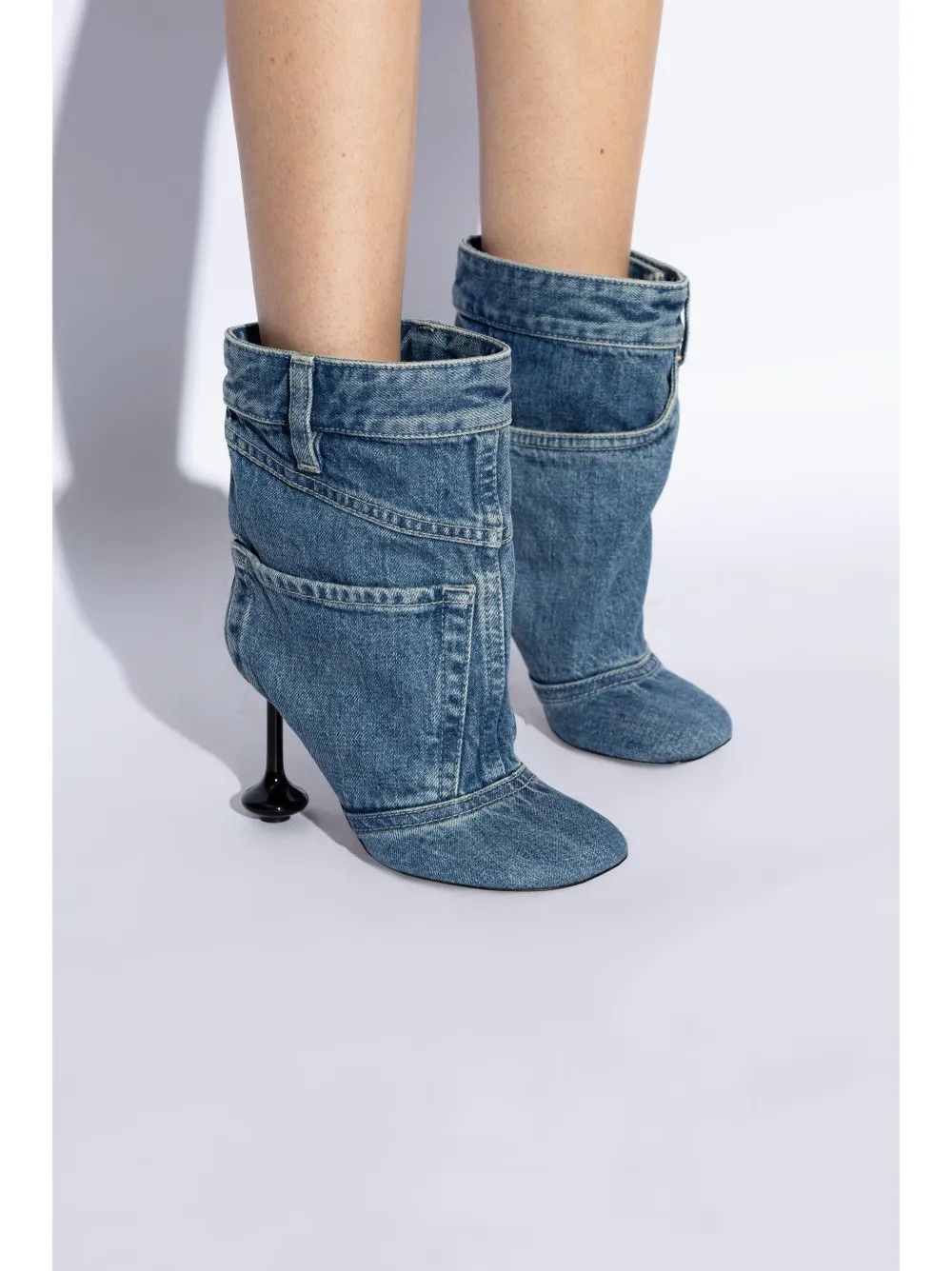 Loewe 99mm Toy Denim Jeans ankle boots Size US 6 / IT 36 - 2 Thumbnail