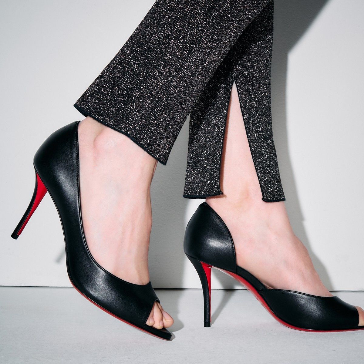 Christian Louboutin Open Apostropha 80mm Black Size US 11 / IT 41 - 2 Thumbnail