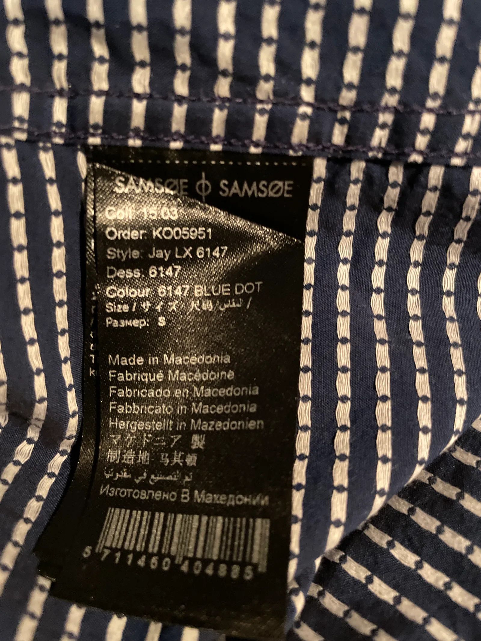 Samsoe Samsoe Samsøe Samsøe Jay LX 6147, Colour 6147 Blue Dot Shirt Size US S / EU 44-46 / 1 - 3 Thumbnail