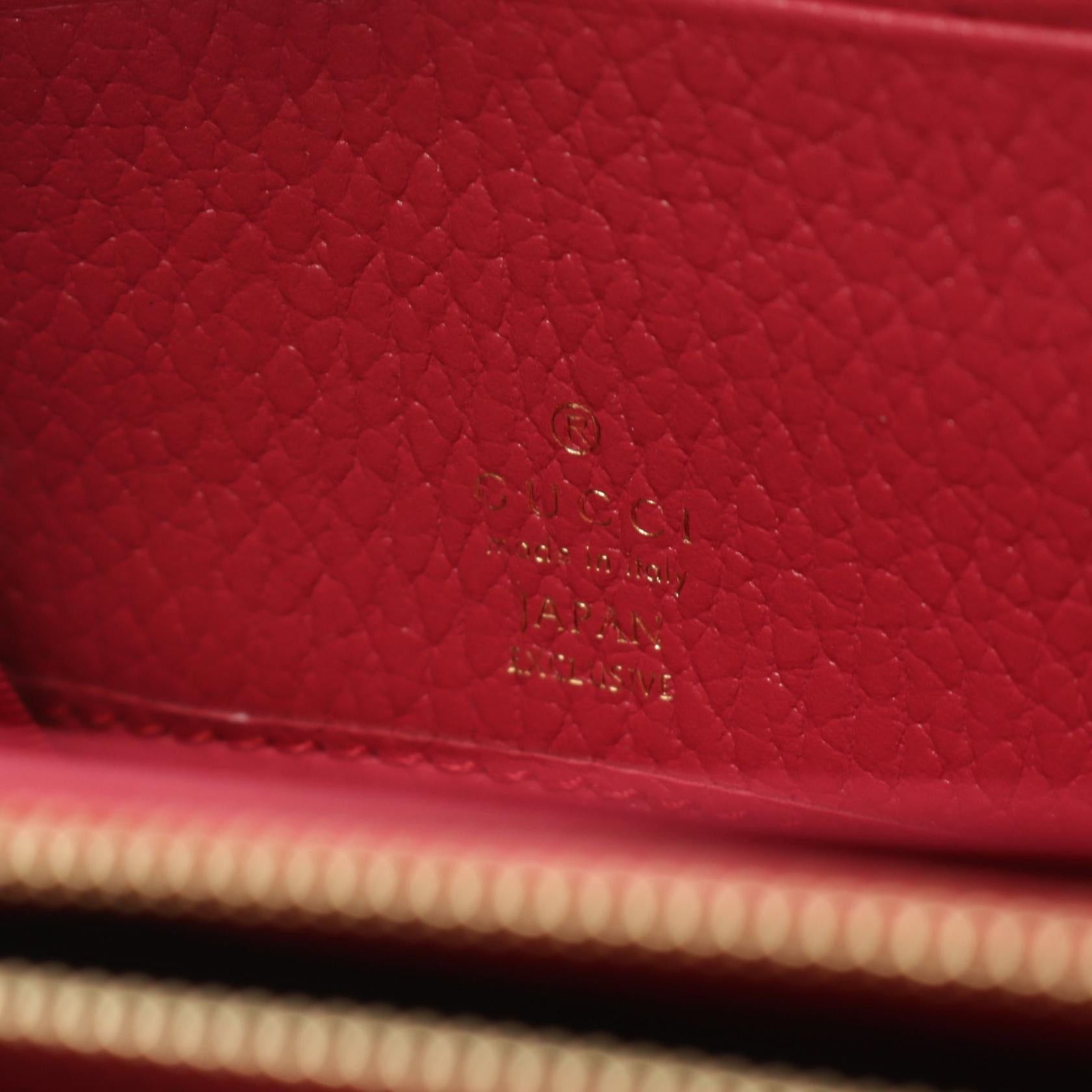 Gucci Gucci Petite Marmont Gg Round Zipper Long Wallet Leather Black Size ONE SIZE - 4 Thumbnail