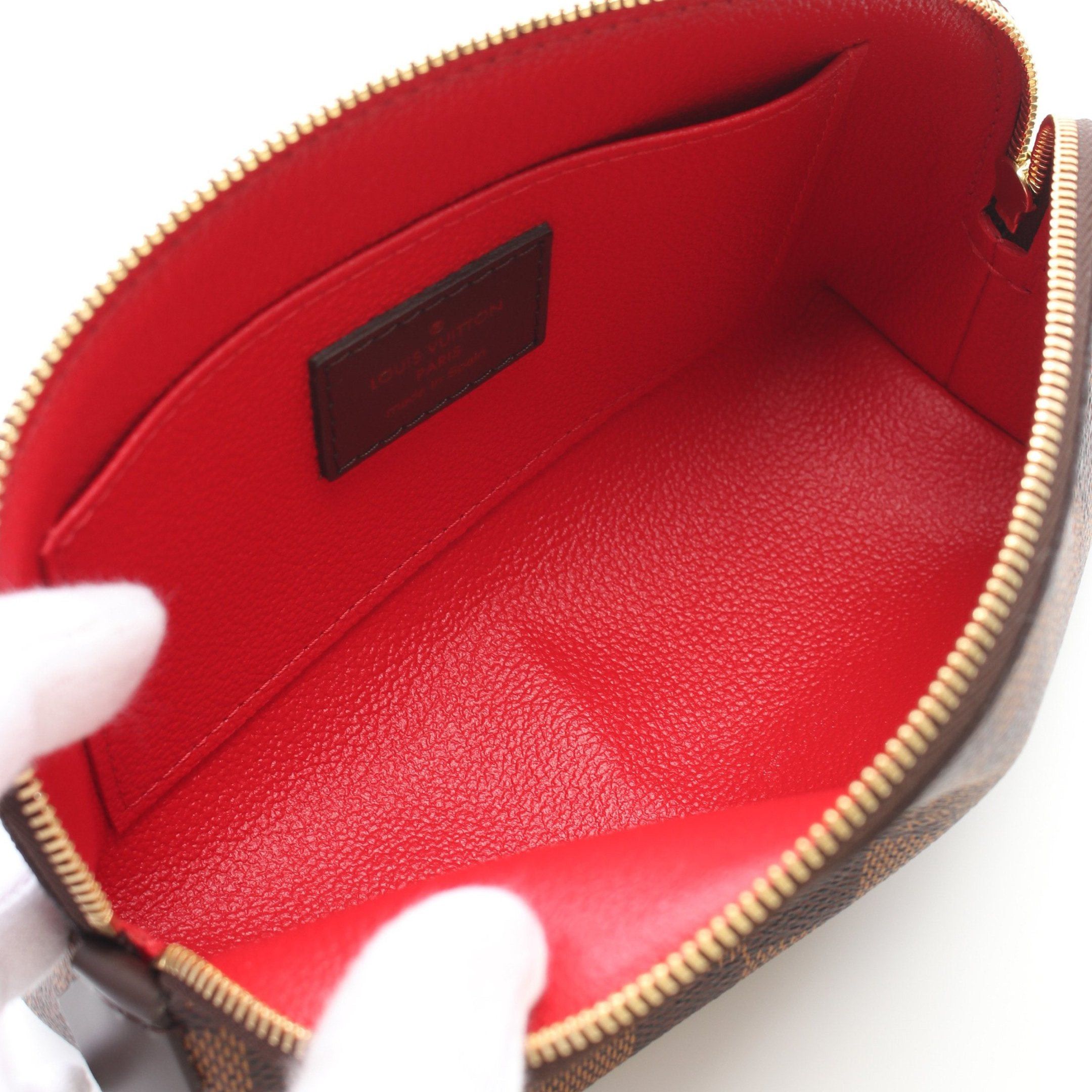 Louis Vuitton Louis Vuitton Pochette Cosmetics Damier Ebene Cosmetic Pouch Brown Size ONE SIZE - 3 Thumbnail