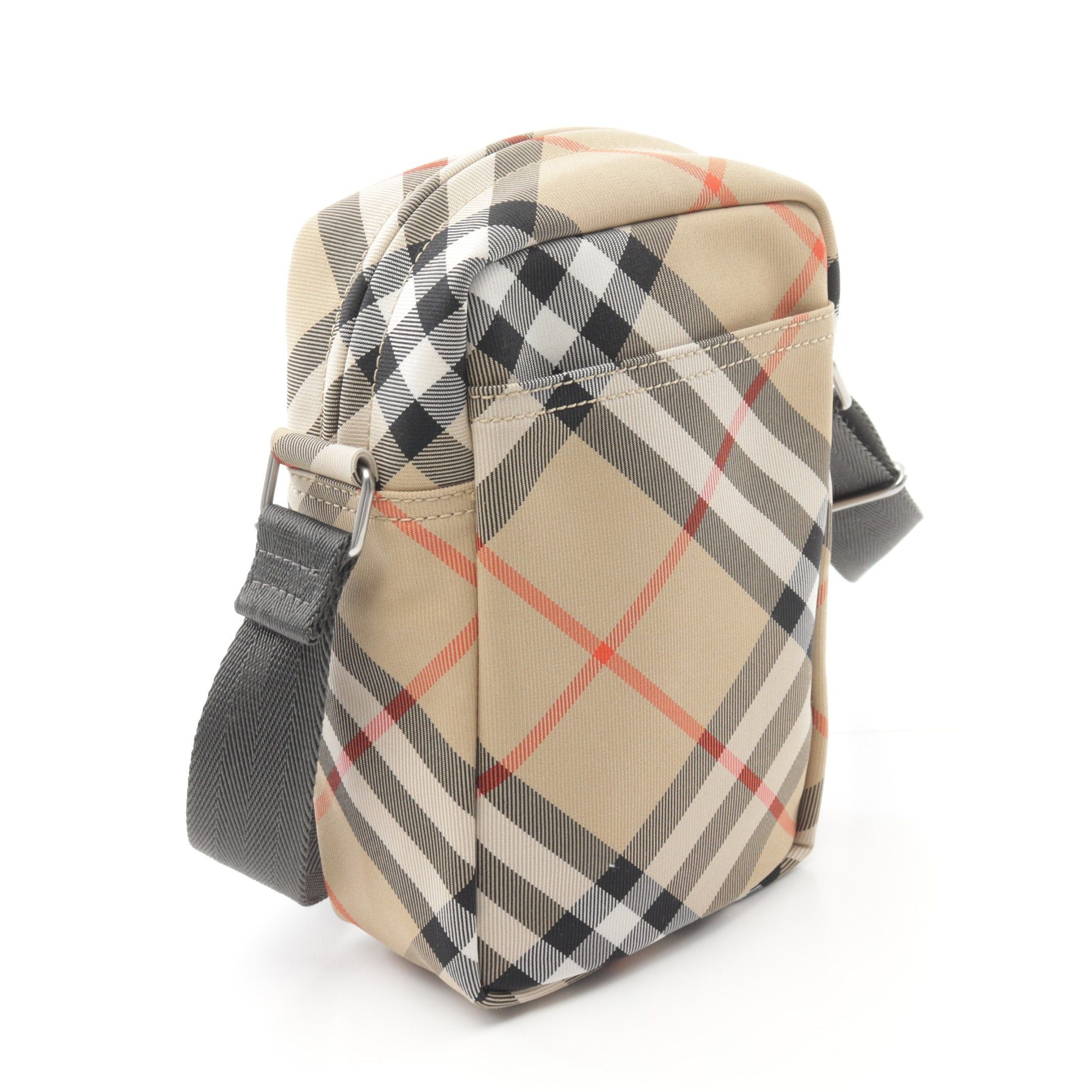 Burberry Burberry Check Phone Pouch Shoulder Bag Canvas Beige Multicolor Size ONE SIZE - 2 Thumbnail