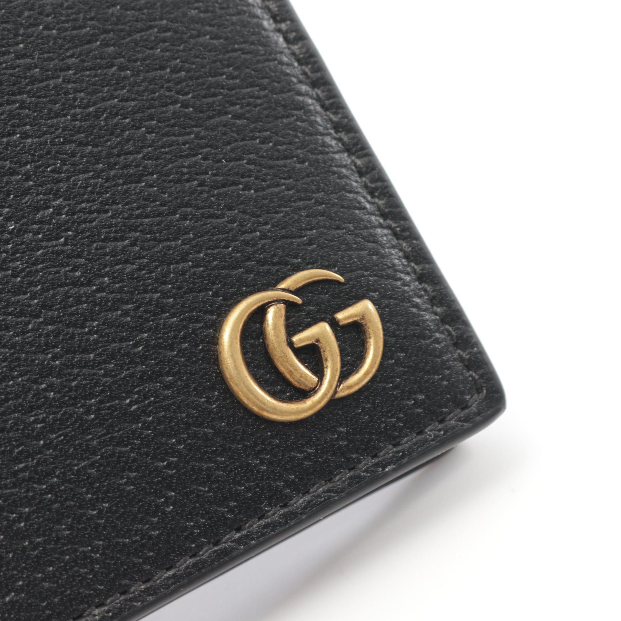 Gucci Gucci Gg Marmont Bi-Fold Wallet Leather Black Size ONE SIZE - 5 Thumbnail