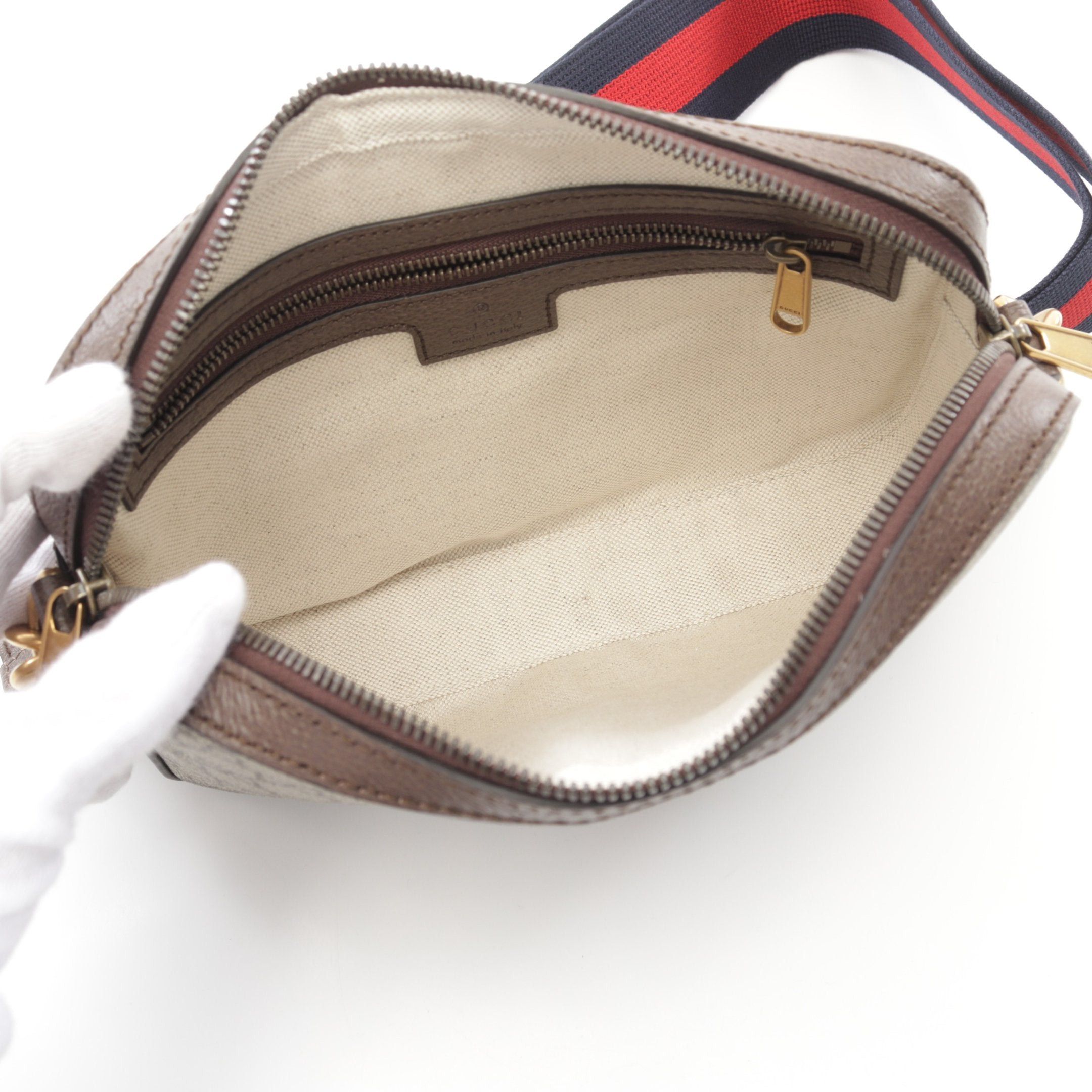Gucci Gucci Gg Supreme Sherry Line Shoulder Bag Leather Beige Dark Brown Multicolor Size ONE SIZE - 3 Thumbnail