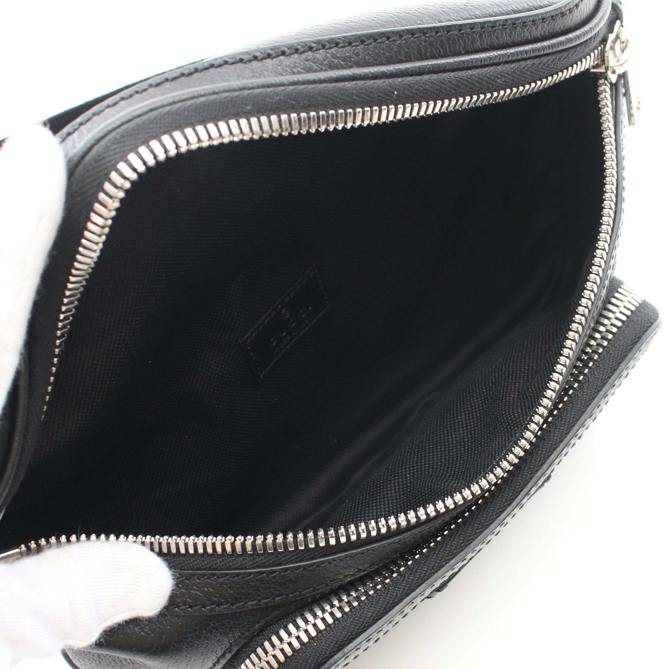 Gucci Gg Small Belt Bag Body Waist Leather Black