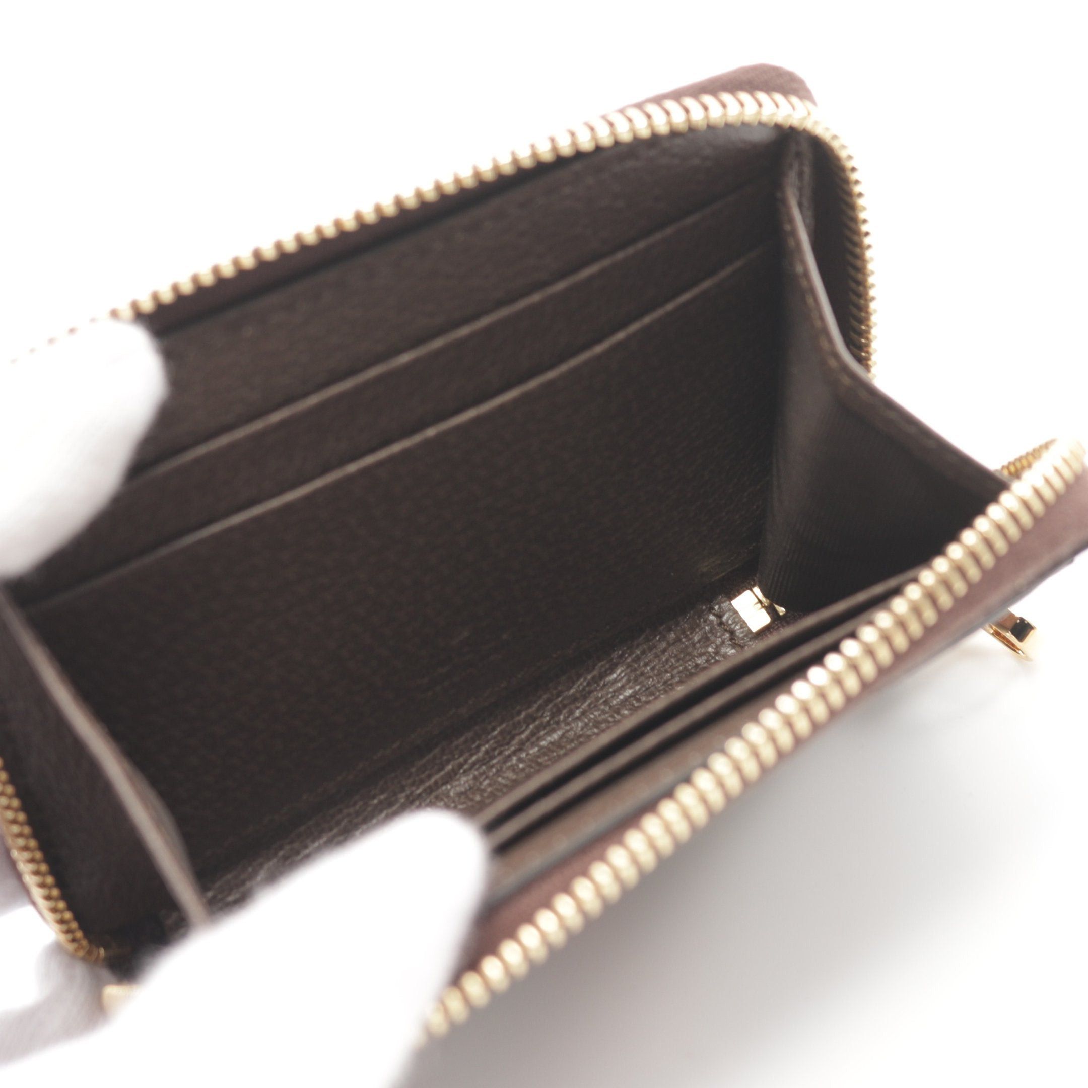 Gucci Gucci Ophidia Gg Supreme Card Case Leather Beige Brown Multicolor Size ONE SIZE - 3 Thumbnail
