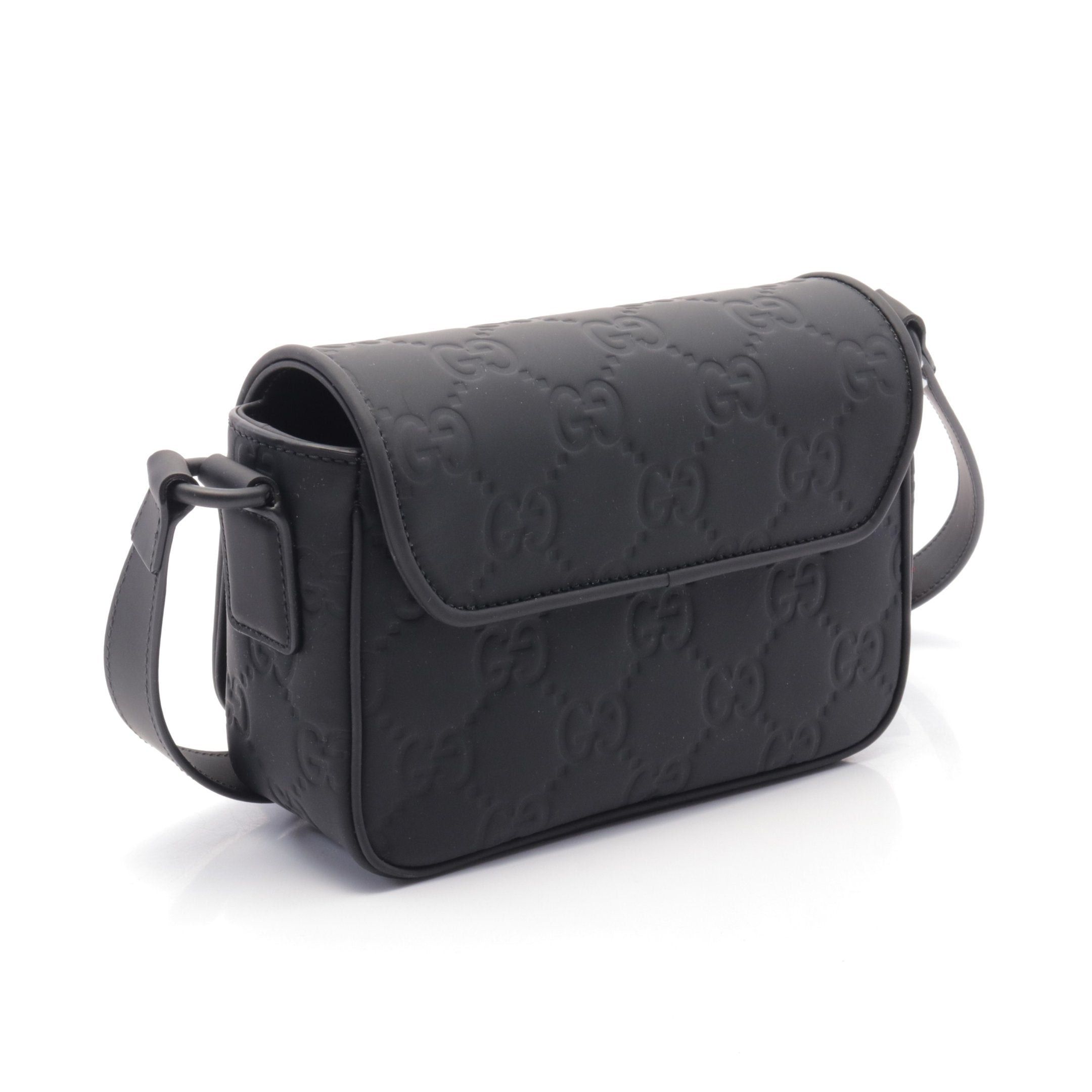 Gucci Gucci Gg Rubber Effect Super Mini Bag Shoulder Black Size ONE SIZE - 2 Thumbnail