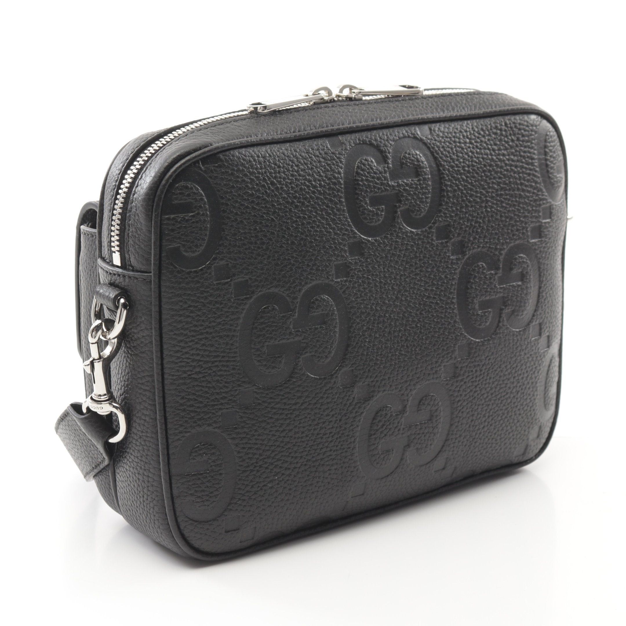 Gucci Gucci Jumbo Gg Small Crossbody Bag Shoulder Leather Black Size ONE SIZE - 2 Thumbnail