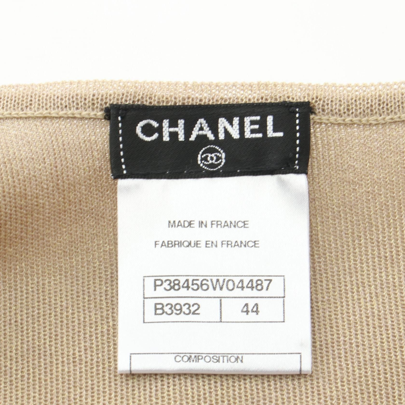 Chanel Chanel Camisole Knit Dress Cotton Beige Size ONE SIZE - 3 Thumbnail