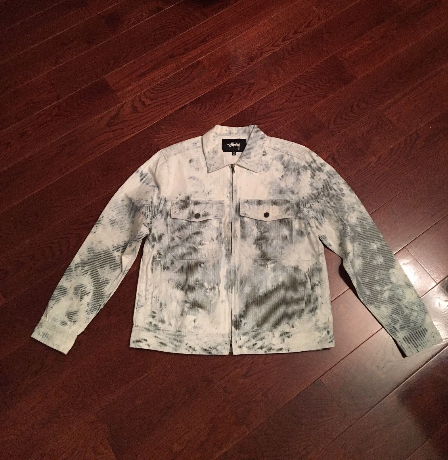 Stussy hickory stripe garage jacket hotsell