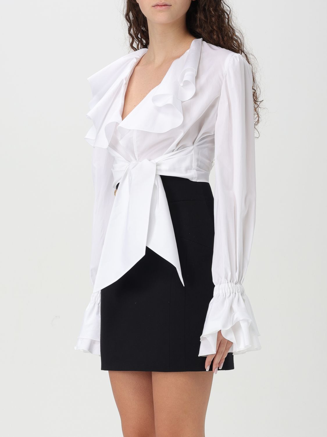 Balmain Balmain Shirt Woman White Size XS / US 0-2 / IT 36-38 - 4 Thumbnail