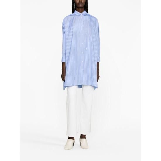 Jil Sander JIL SANDER Women Shirts J45173 J05DL0107 471 BLUE Size S / US 4 / IT 40 - 2 Thumbnail