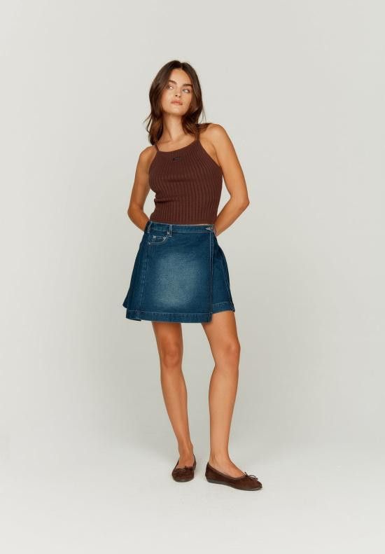 House of Sunny HOUSE OF SUNNY Women Mini Skirts VOL2442 BLUE RINSED Blue Size 27" / US 4 / IT 40 - 4 Thumbnail