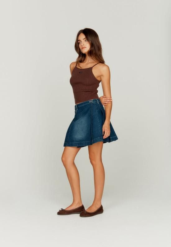House of Sunny HOUSE OF SUNNY Women Mini Skirts VOL2442 BLUE RINSED Blue Size 27" / US 4 / IT 40 - 2 Thumbnail