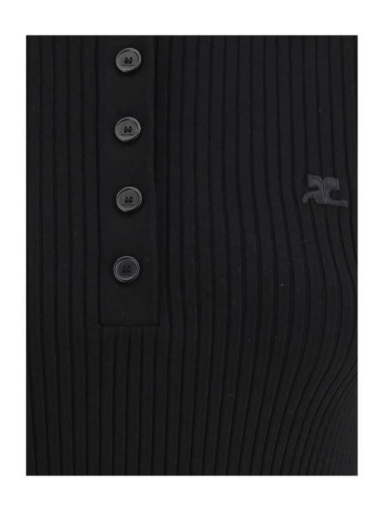 Courreges COURREGES Women Polo Shirts VESMPO029FI0001 9999 BLACK Size S / US 4 / IT 40 - 3 Thumbnail